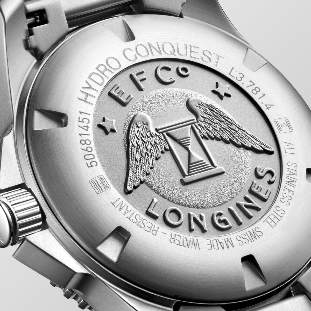 [SIMCHA-OFFICIAL-GALLERY:L3.781.4.96.6:04] Longines HydroConquest 41.00mm Automatic Sunray blue Swiss Super-LumiNova® Dial Stainless Steel Bracelet Watch — official gallery view 4