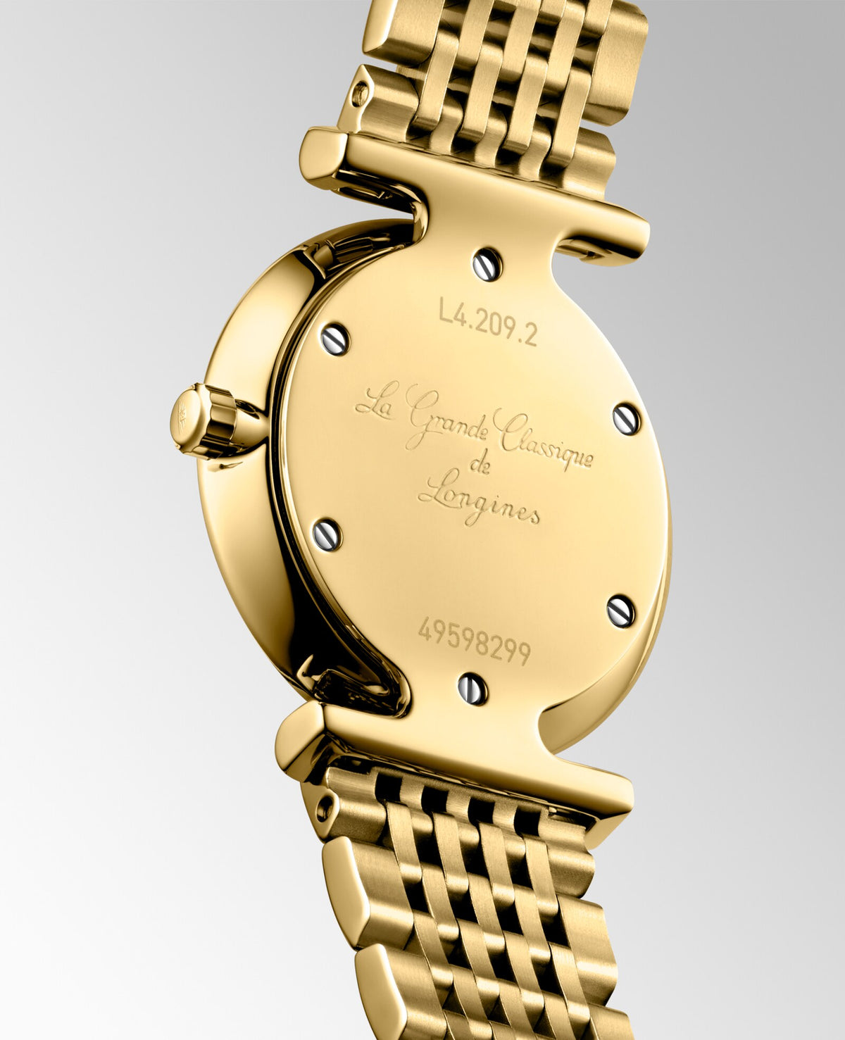 [SIMCHA-OFFICIAL-GALLERY:L4.209.2.37.E:05] Longines La Grande Classique 24.00mm Quartz Gilt Dial Yellow Bracelet Watch — official gallery view 5