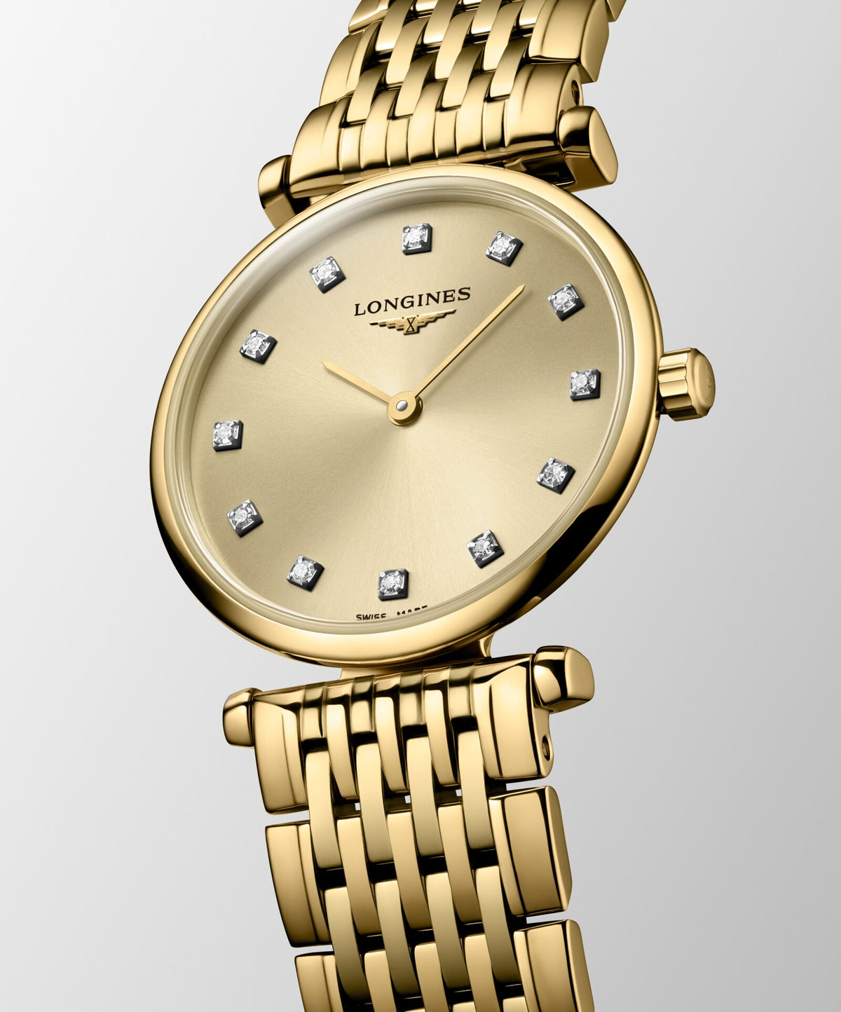 [SIMCHA-OFFICIAL-GALLERY:L4.209.2.37.E:04] Longines La Grande Classique 24.00mm Quartz Gilt Dial Yellow Bracelet Watch — official gallery view 4