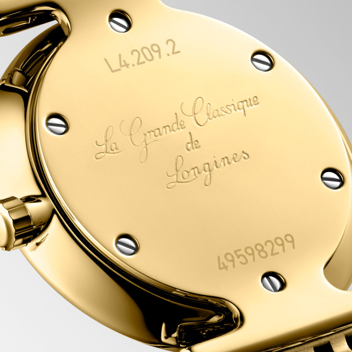 [SIMCHA-OFFICIAL-GALLERY:L4.209.2.37.E:03] Longines La Grande Classique 24.00mm Quartz Gilt Dial Yellow Bracelet Watch — official gallery view 3