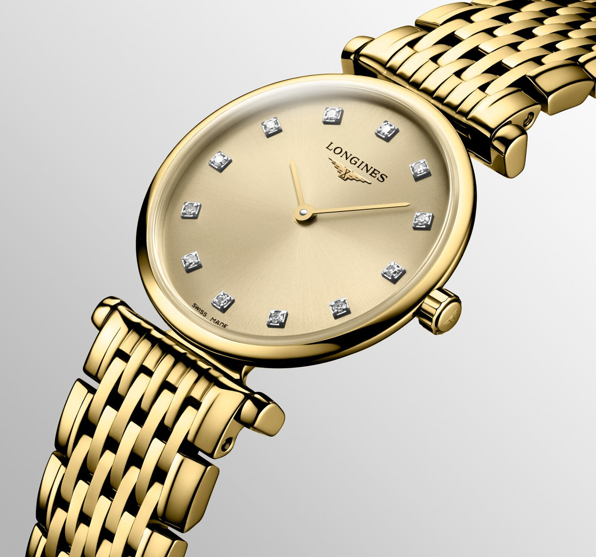[SIMCHA-OFFICIAL-GALLERY:L4.209.2.37.E:08] Longines La Grande Classique 24.00mm Quartz Gilt Dial Yellow Bracelet Watch — official gallery view 8