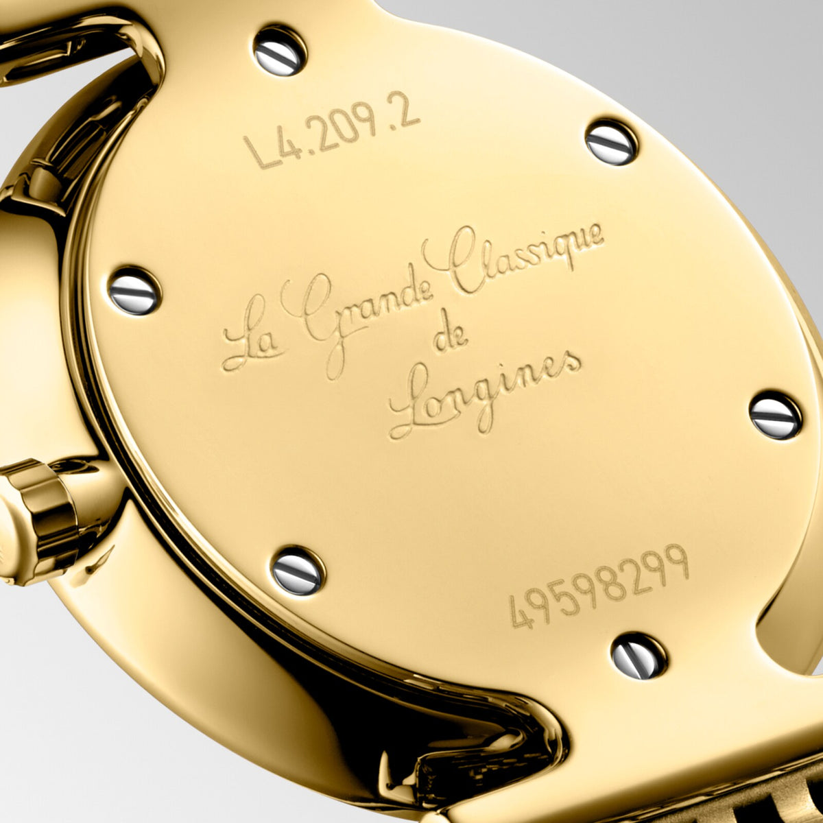 [SIMCHA-OFFICIAL-GALLERY:L4.209.2.87.E:03] Longines La Grande Classique 24.00mm Quartz White mother-of-pearl Dial Yellow Bracelet Watch — official gallery view 3