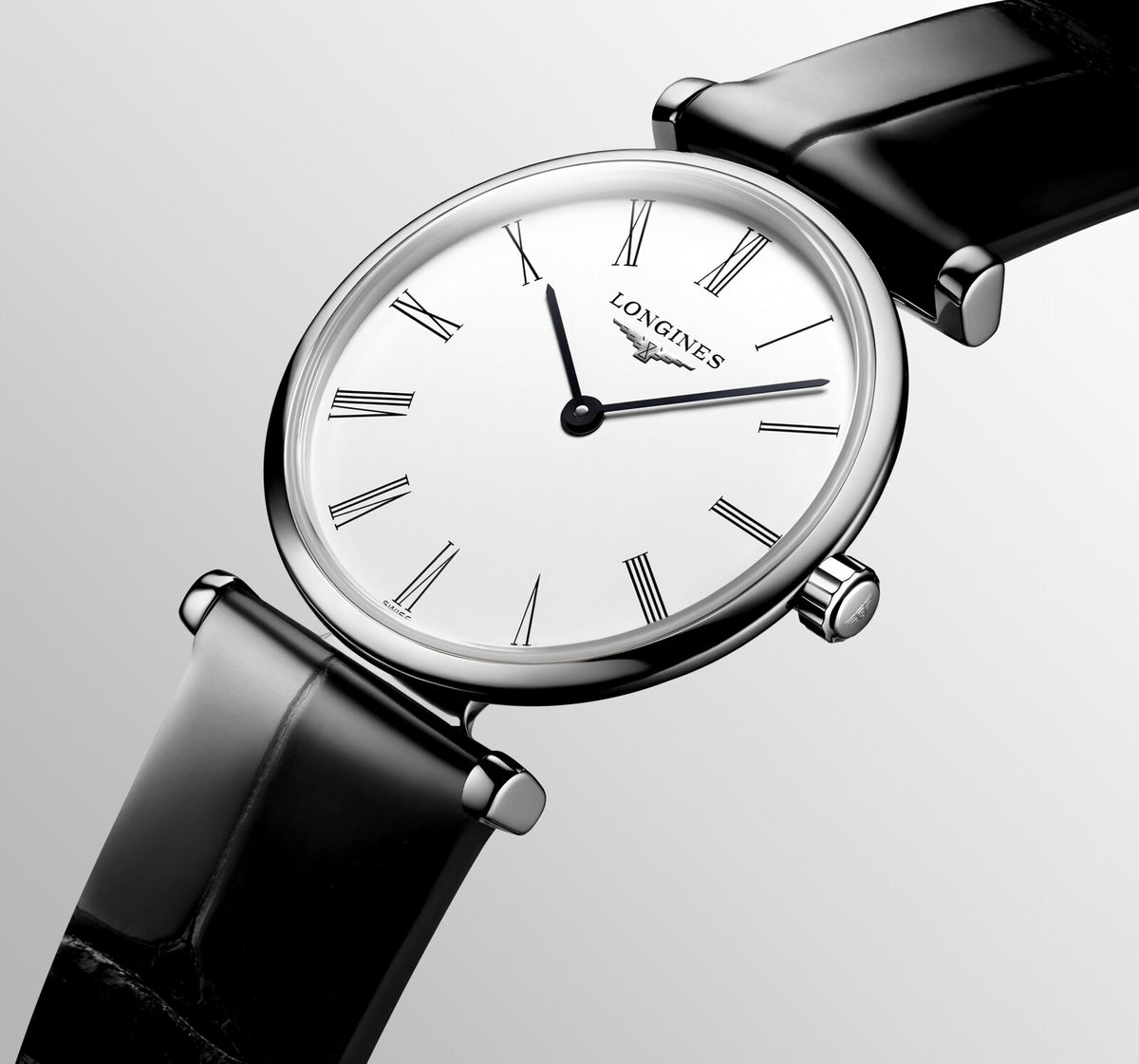 [SIMCHA-OFFICIAL-GALLERY:L4.209.4.11.B:05] Longines La Grande Classique 24.00mm Quartz White Dial Black Alligator Strap Watch — official gallery view 5