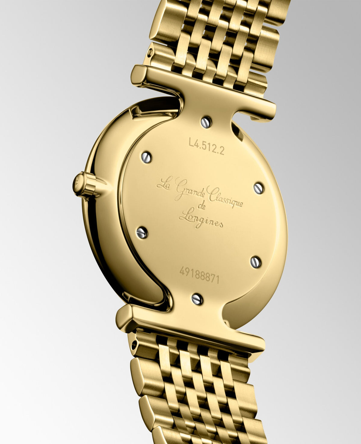 [SIMCHA-OFFICIAL-GALLERY:L4.512.2.37.E:05] Longines La Grande Classique 29.00mm Quartz Gilt Dial Yellow Bracelet Watch — official gallery view 5