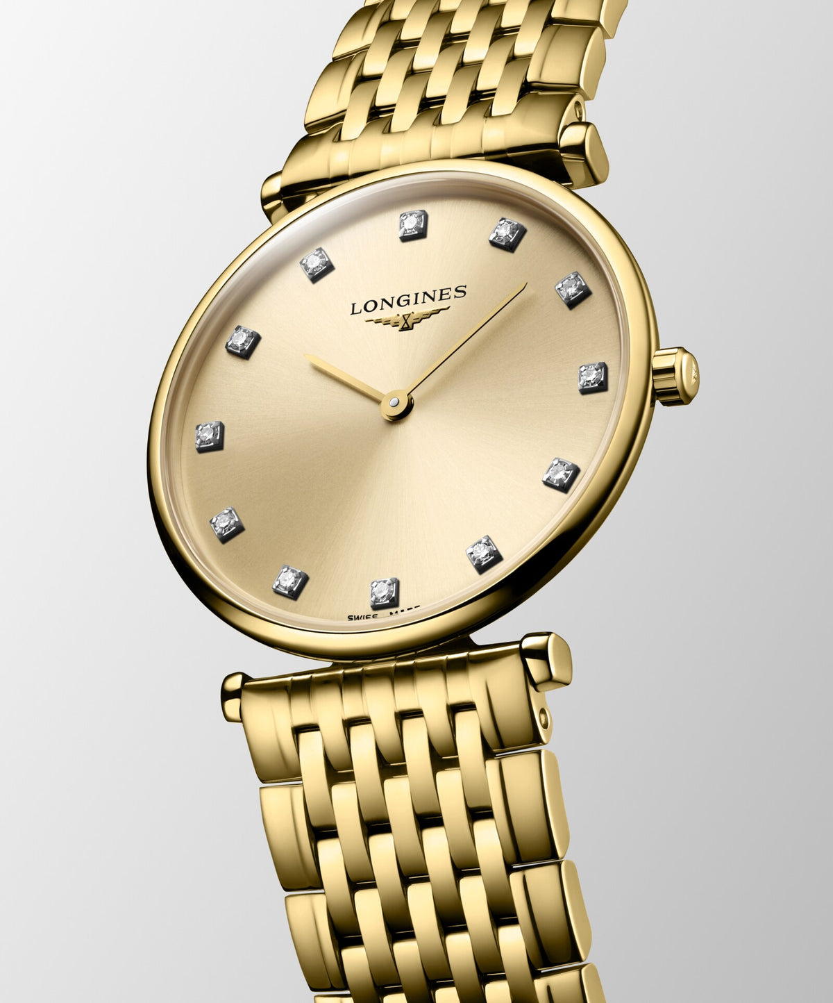 [SIMCHA-OFFICIAL-GALLERY:L4.512.2.37.E:04] Longines La Grande Classique 29.00mm Quartz Gilt Dial Yellow Bracelet Watch — official gallery view 4