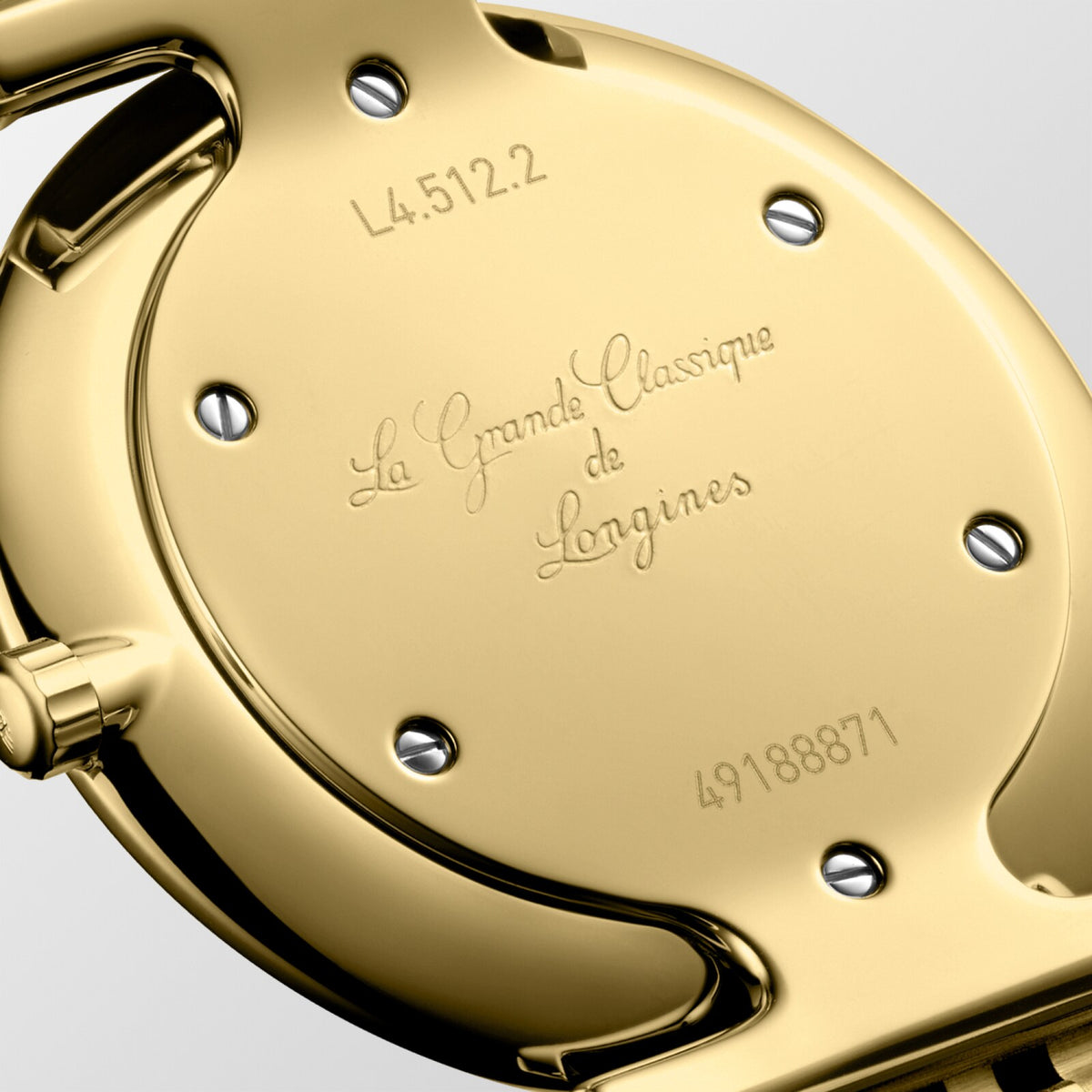 [SIMCHA-OFFICIAL-GALLERY:L4.512.2.37.E:03] Longines La Grande Classique 29.00mm Quartz Gilt Dial Yellow Bracelet Watch — official gallery view 3