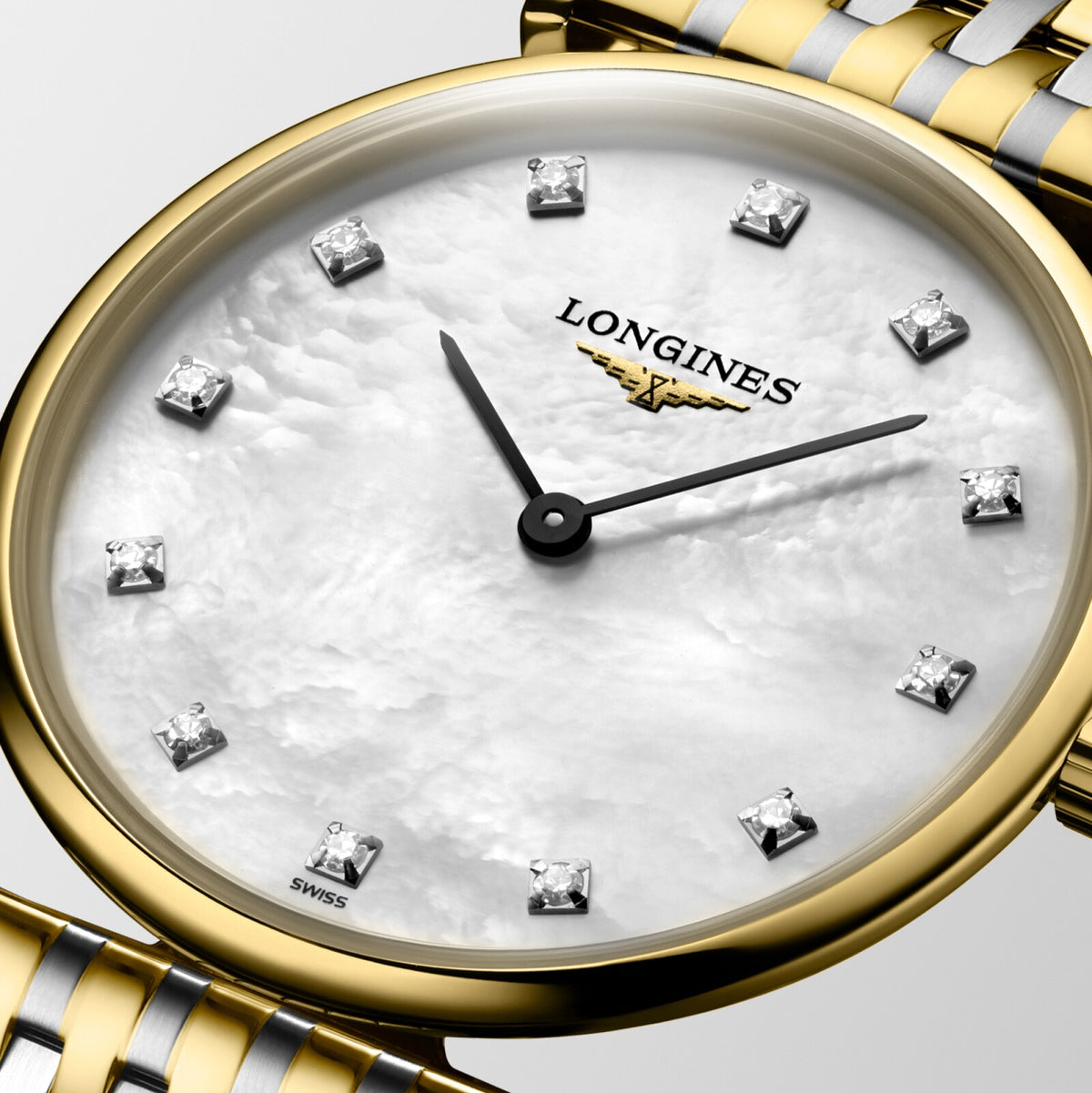 [SIMCHA-OFFICIAL-GALLERY:L4.512.2.87.D:02] Longines La Grande Classique 29.00mm Quartz White mother-of-pearl Dial Yellow Stainless Steel Bracelet Watch — official gallery view 2