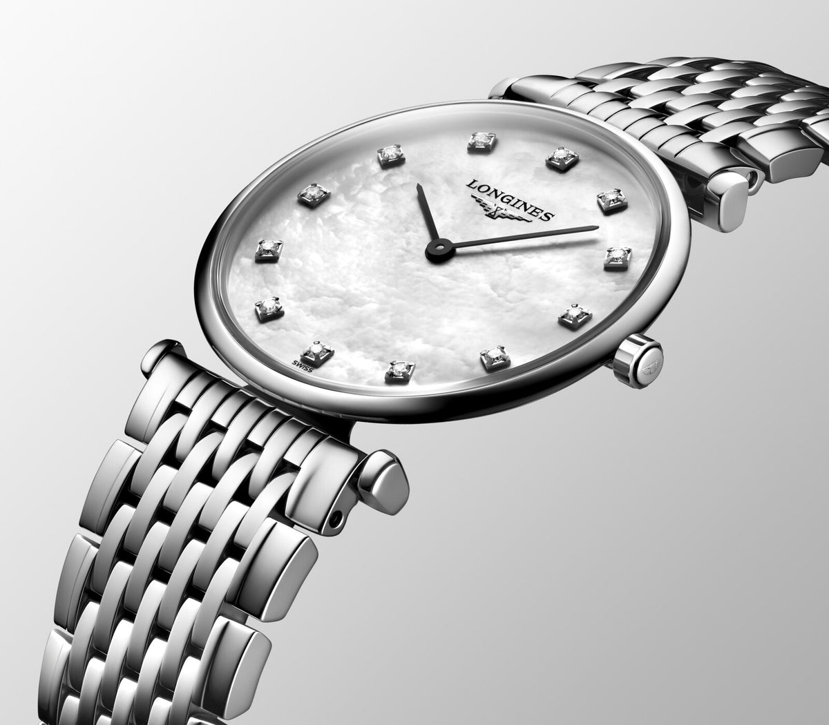 [SIMCHA-OFFICIAL-GALLERY:L4.512.4.87.C:08] Longines La Grande Classique 29.00mm Quartz White mother-of-pearl Dial Stainless Steel Bracelet Watch — official gallery view 8