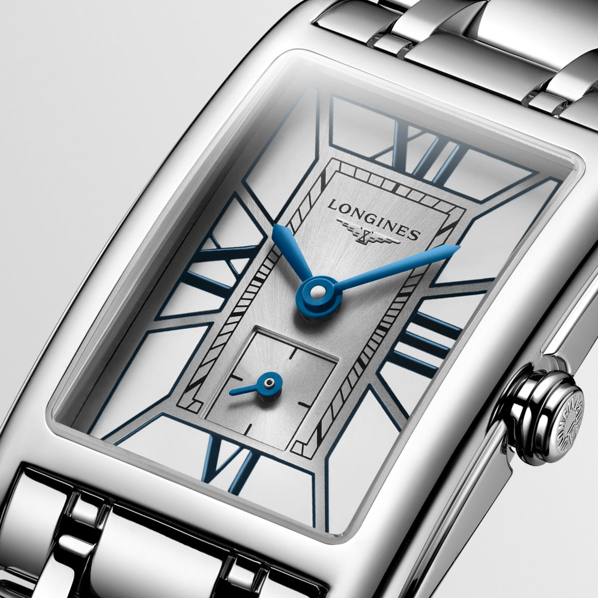 [SIMCHA-OFFICIAL-GALLERY:L5.255.4.75.6:02] Longines DolceVita 20.80 x 32.00mm Quartz White Dial Stainless Steel Bracelet Watch — official gallery view 2