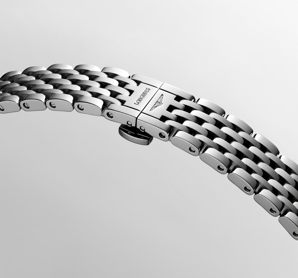 [SIMCHA-OFFICIAL-GALLERY:L4.330.4.87.6:06] Longines Elegant Collection 30.00mm Quartz White mother-of-pearl Dial Stainless Steel Bracelet Watch — official gallery view 6
