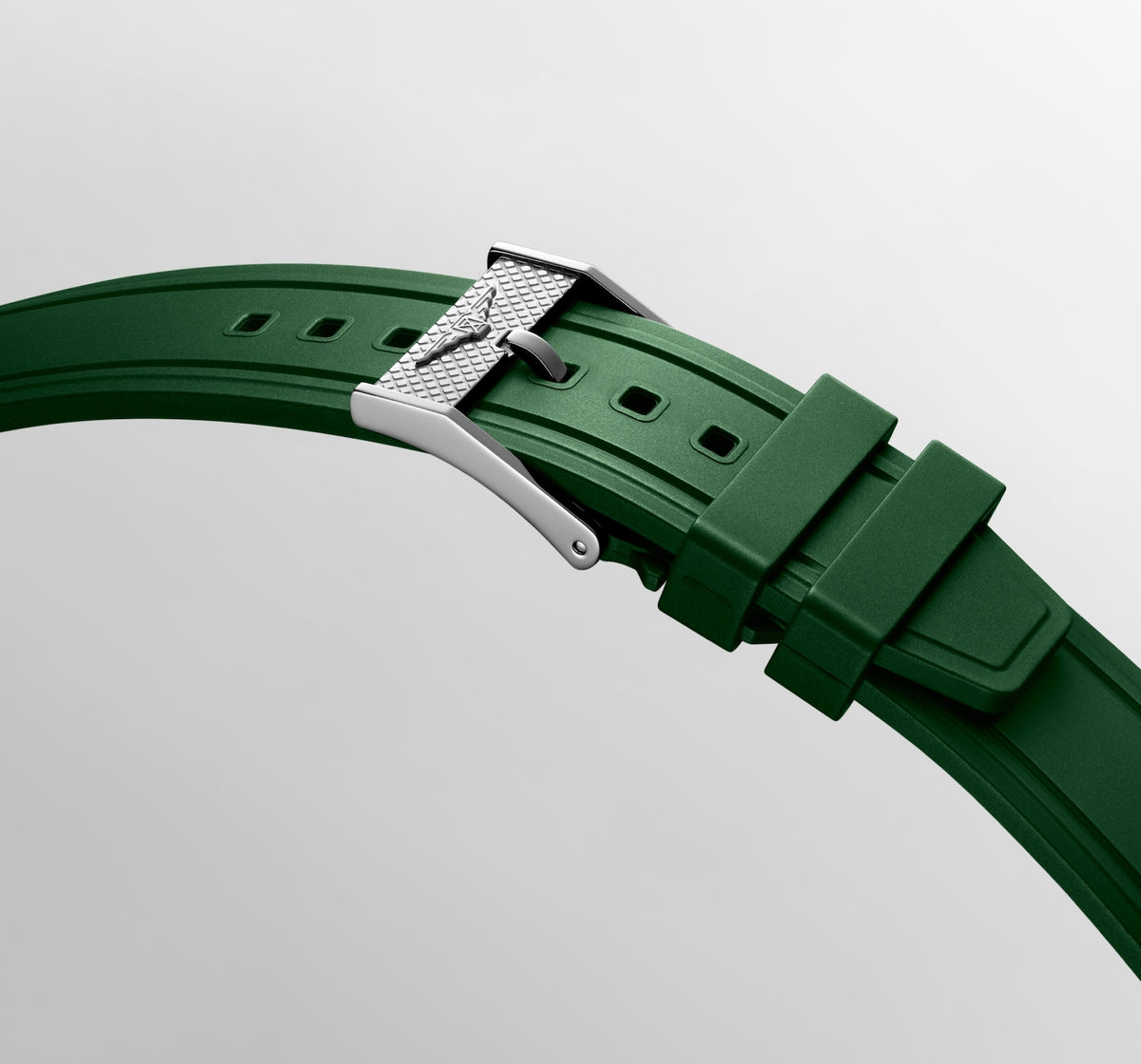 [SIMCHA-STANDALONE:L3.764.4.06.9:06] Longines Legend Diver 39.00 mm Automatic Green lacquered polished Dial Green Rubber strap Watch – L3.764.4.06.9 – LONGINES LEGEND DIVER L3.764.4.06.9 Automatic, Stainless steel, Green lacquered polished, Strap Watch - Buckle