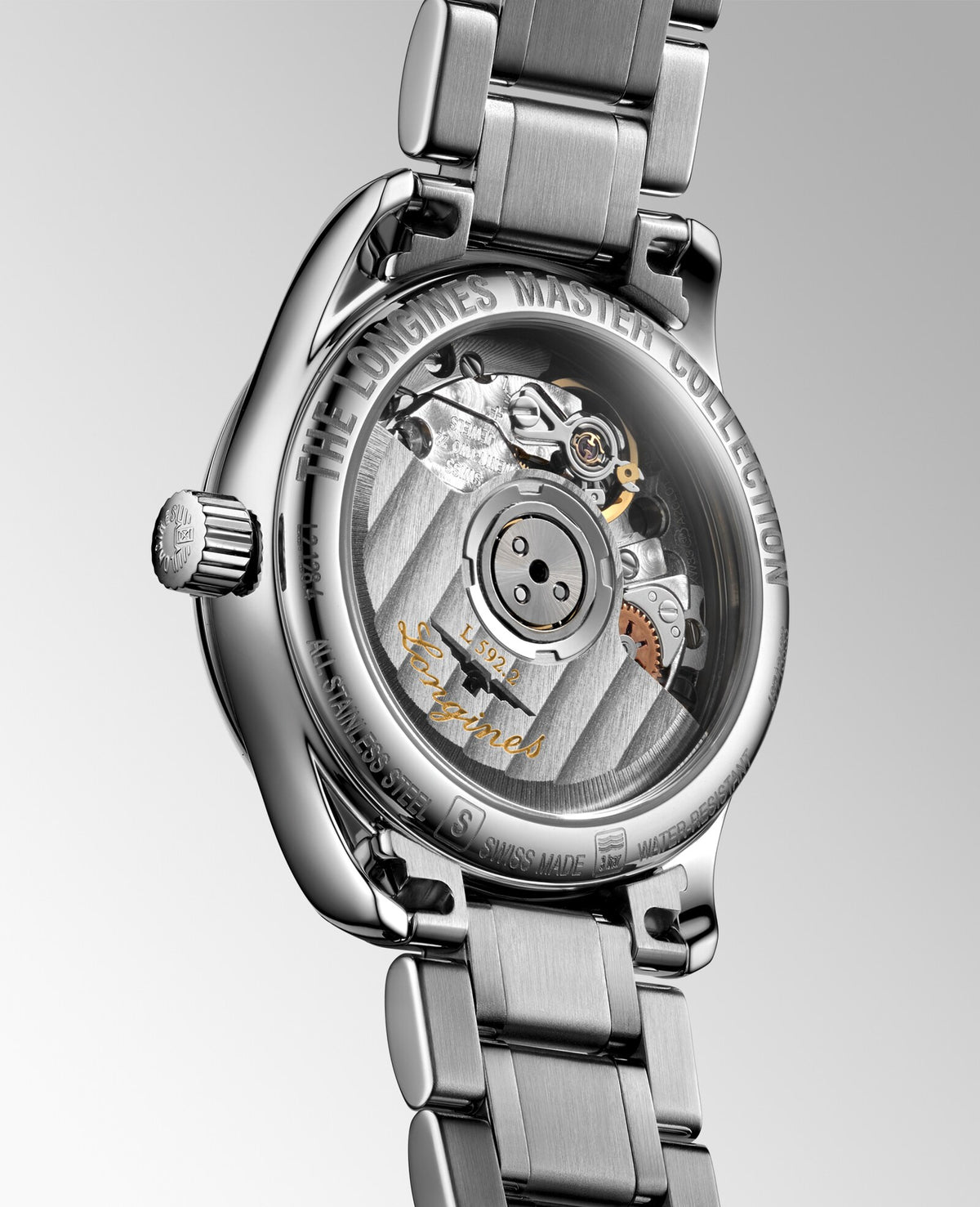 [SIMCHA-OFFICIAL-GALLERY:L2.128.4.78.6:04] Longines Master Collection 25.50mm Automatic Silver "barleycorn" Dial Stainless Steel Bracelet Watch — official gallery view 4