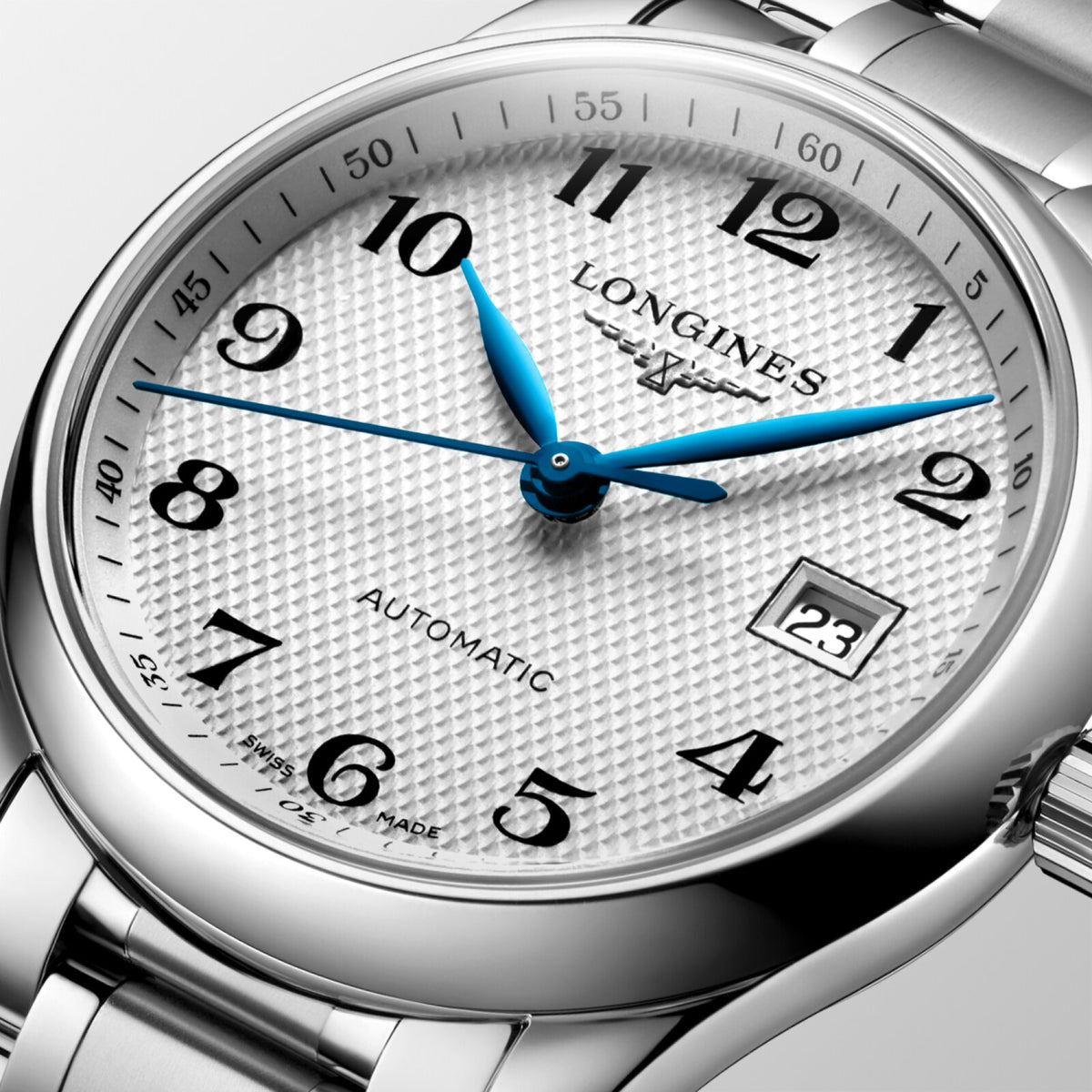 [SIMCHA-OFFICIAL-GALLERY:L2.257.4.78.6:02] Longines Master Collection 29.00mm Automatic Silver "barleycorn" Dial Stainless Steel Bracelet Watch — official gallery view 2