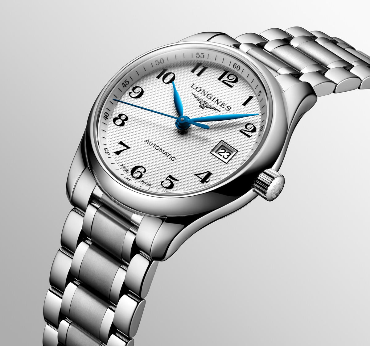 [SIMCHA-OFFICIAL-GALLERY:L2.257.4.78.6:05] Longines Master Collection 29.00mm Automatic Silver "barleycorn" Dial Stainless Steel Bracelet Watch — official gallery view 5