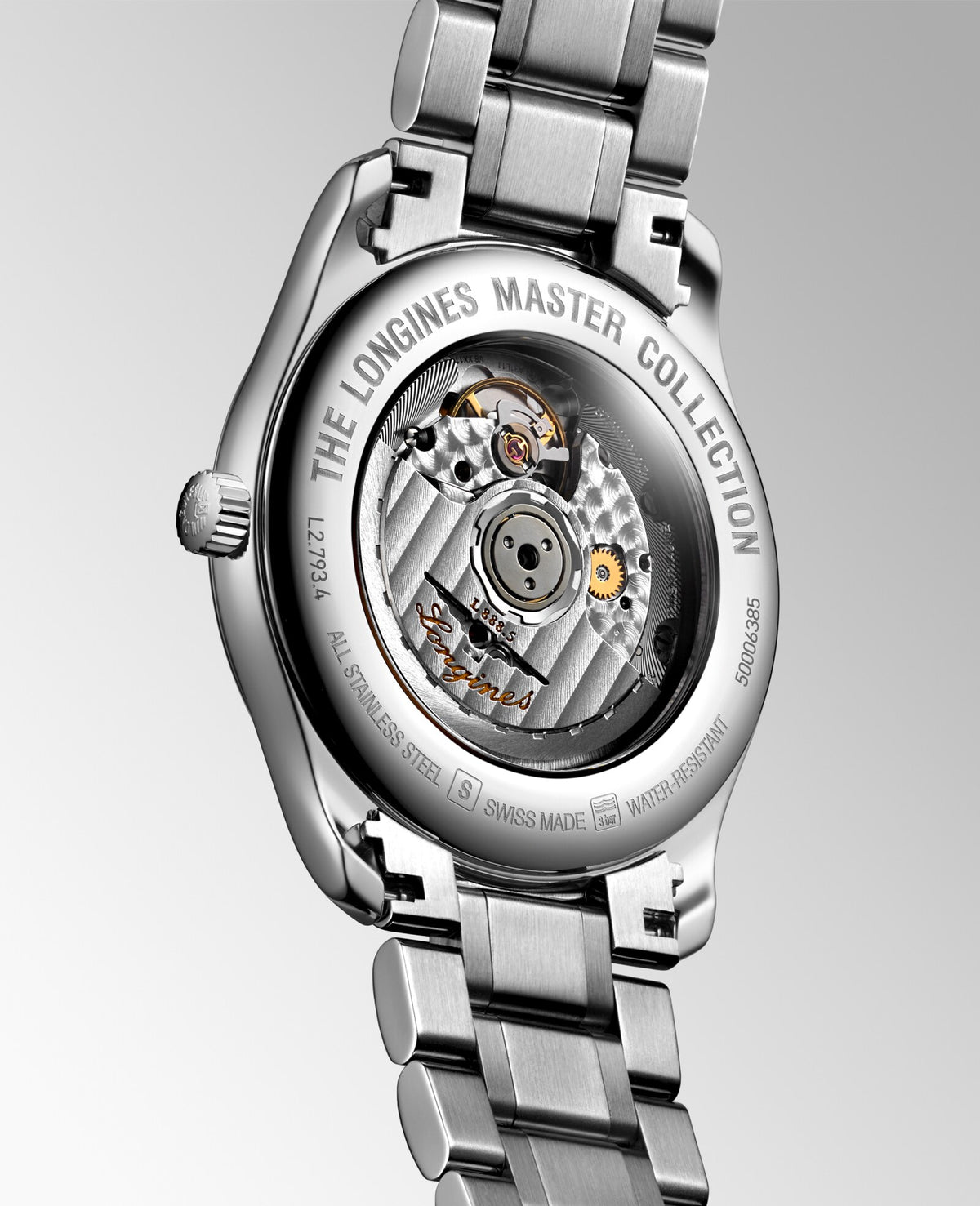 [SIMCHA-OFFICIAL-GALLERY:L2.793.4.78.6:05] Longines Master Collection 40.00mm Automatic Silver "barleycorn" Dial Stainless Steel Bracelet Watch — official gallery view 5