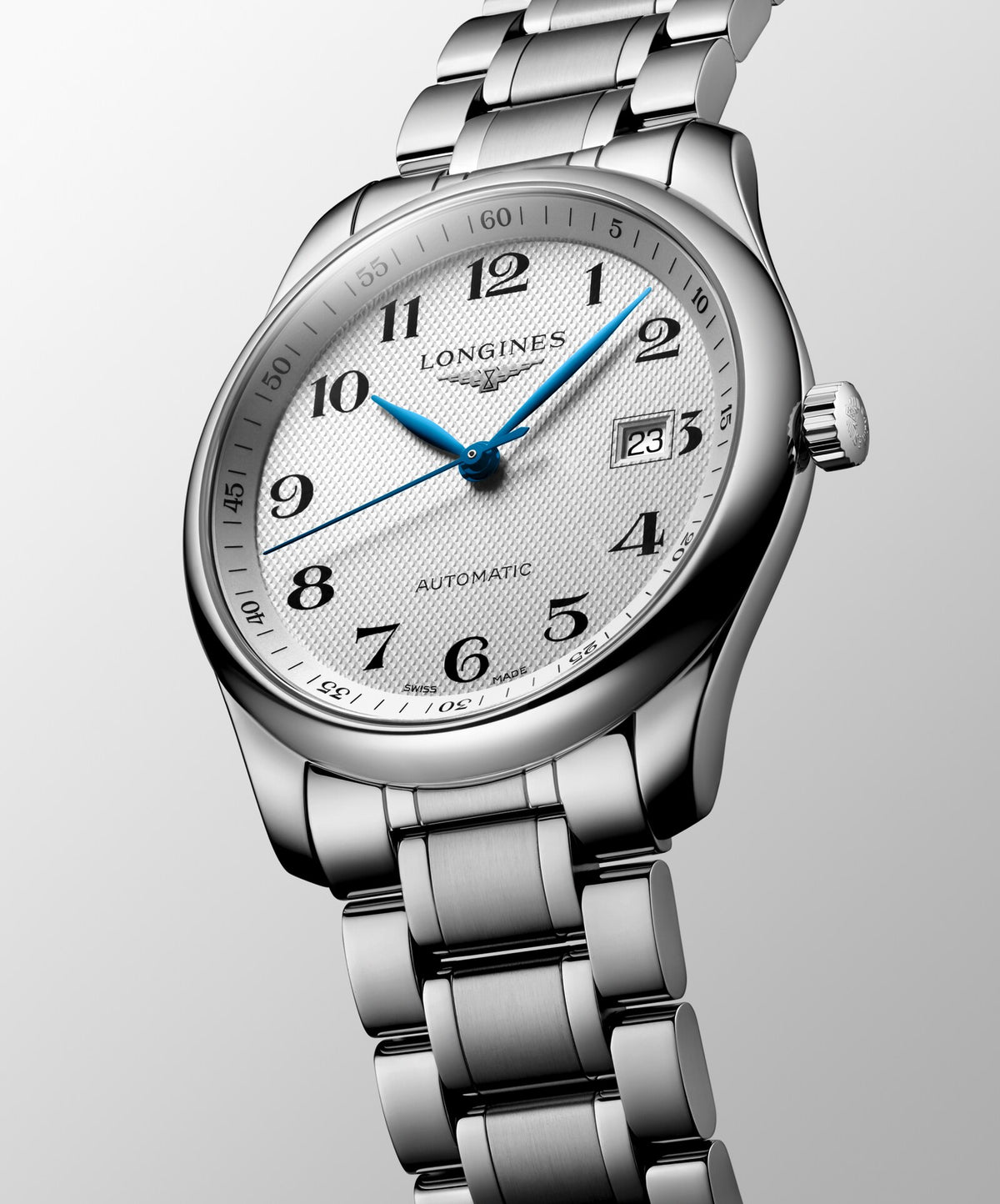 [SIMCHA-OFFICIAL-GALLERY:L2.793.4.78.6:04] Longines Master Collection 40.00mm Automatic Silver "barleycorn" Dial Stainless Steel Bracelet Watch — official gallery view 4