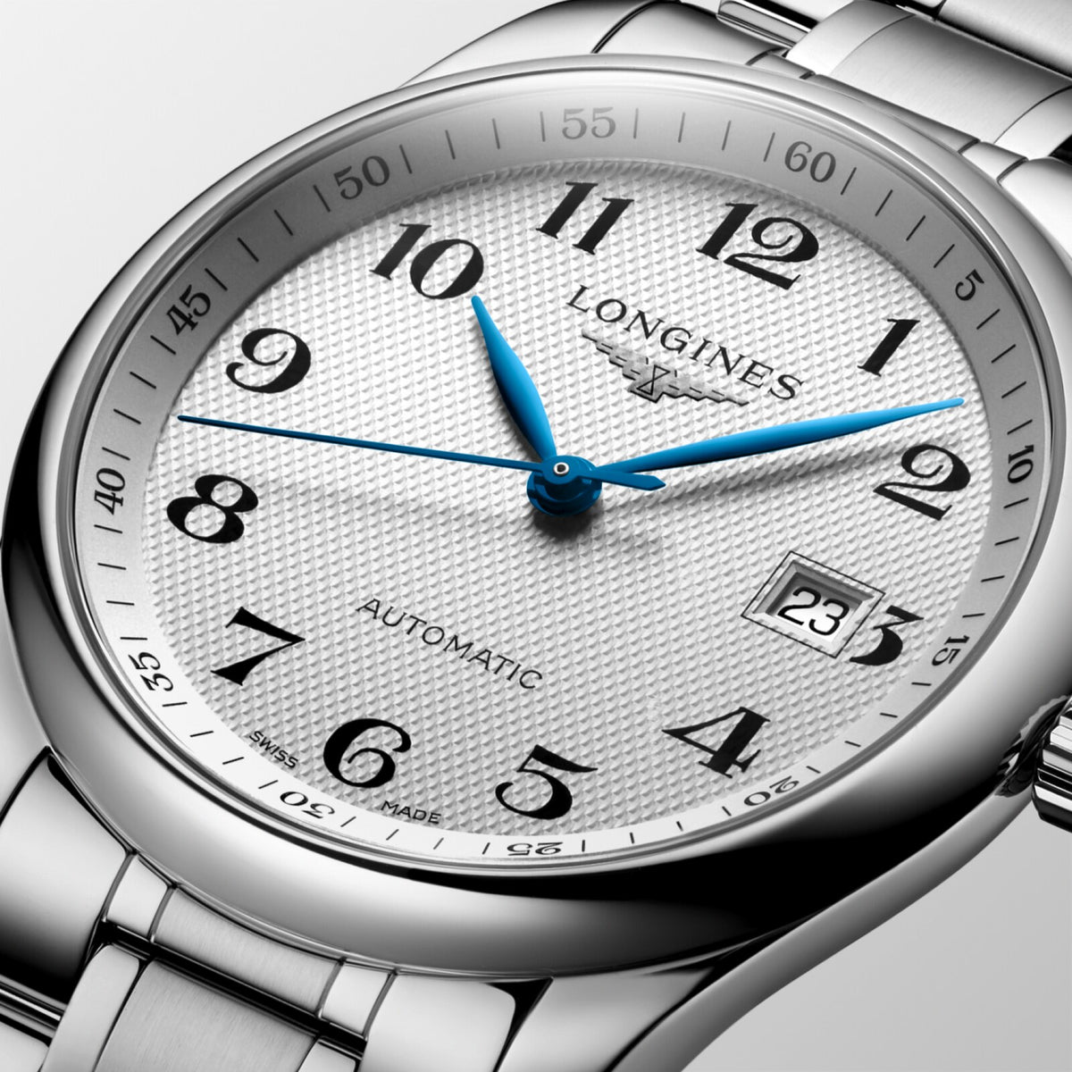 [SIMCHA-OFFICIAL-GALLERY:L2.793.4.78.6:02] Longines Master Collection 40.00mm Automatic Silver "barleycorn" Dial Stainless Steel Bracelet Watch — official gallery view 2