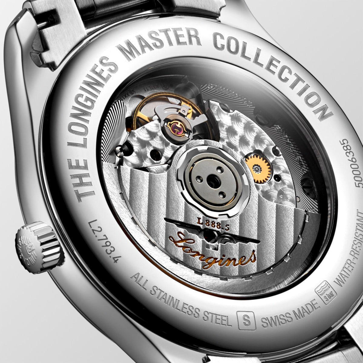 [SIMCHA-OFFICIAL-GALLERY:L2.793.4.78.6:03] Longines Master Collection 40.00mm Automatic Silver "barleycorn" Dial Stainless Steel Bracelet Watch — official gallery view 3