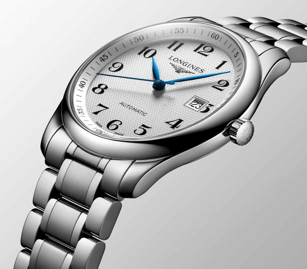 [SIMCHA-OFFICIAL-GALLERY:L2.793.4.78.6:06] Longines Master Collection 40.00mm Automatic Silver "barleycorn" Dial Stainless Steel Bracelet Watch — official gallery view 6