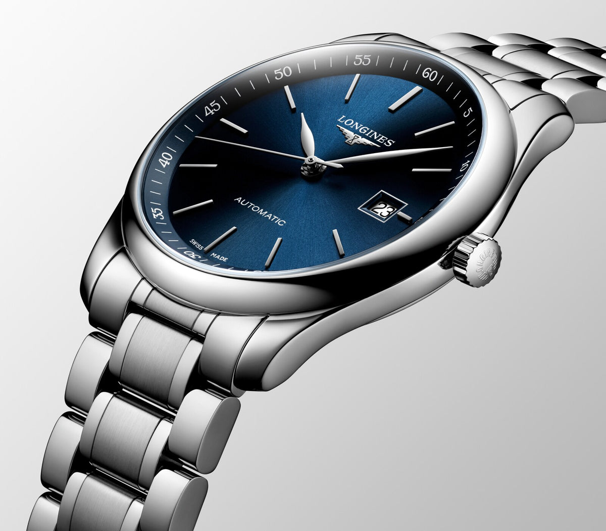 [SIMCHA-OFFICIAL-GALLERY:L2.793.4.92.6:06] Longines Master Collection 40.00mm Automatic Sunray blue Dial Stainless Steel Bracelet Watch — official gallery view 6