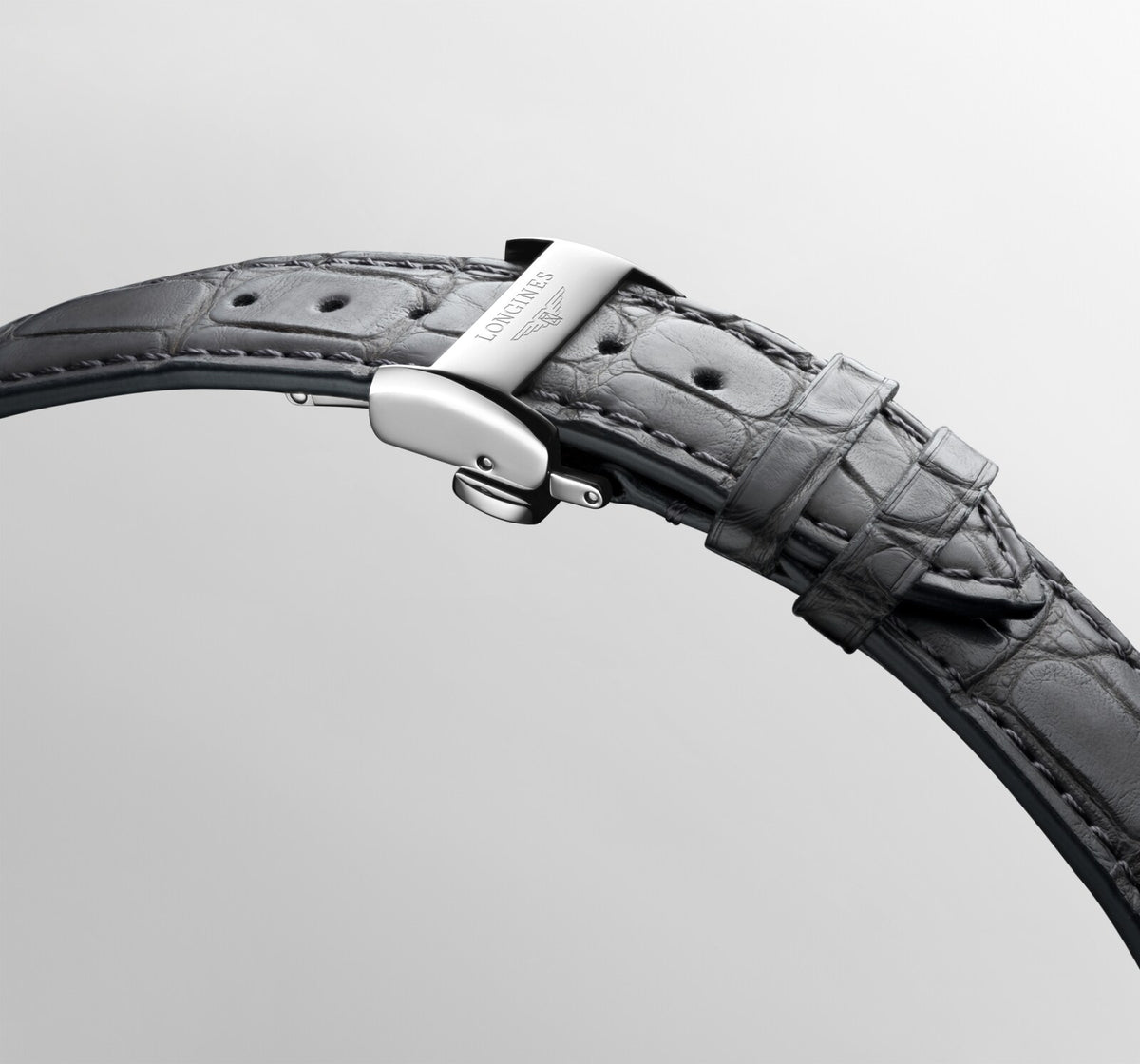 [SIMCHA-OFFICIAL-GALLERY:L2.843.4.93.2:06] Longines Master Collection 38.50mm Automatic Salmon Dial Grey Alligator Strap Watch — official gallery view 6