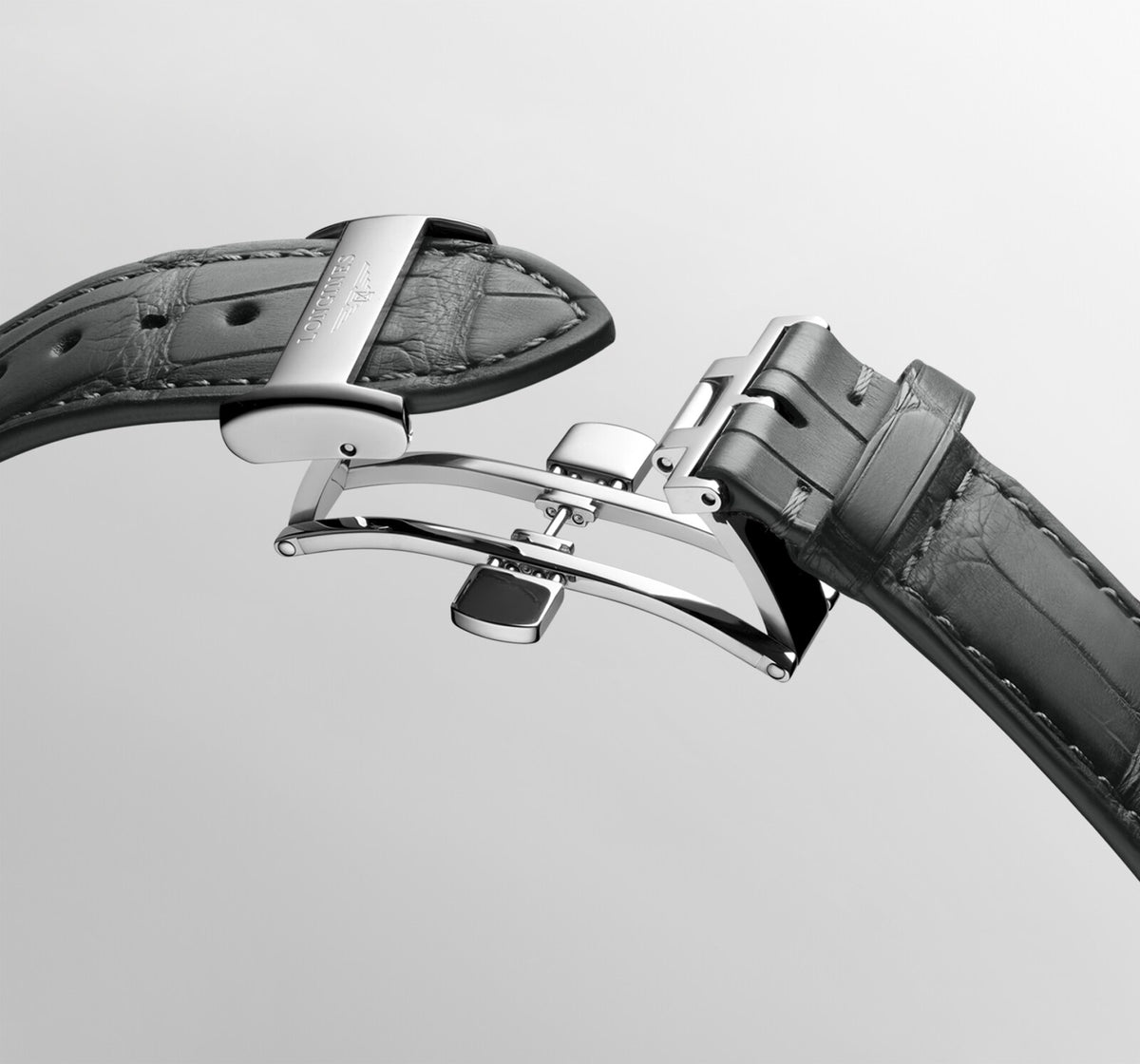 [SIMCHA-OFFICIAL-GALLERY:L2.843.4.93.2:07] Longines Master Collection 38.50mm Automatic Salmon Dial Grey Alligator Strap Watch — official gallery view 7