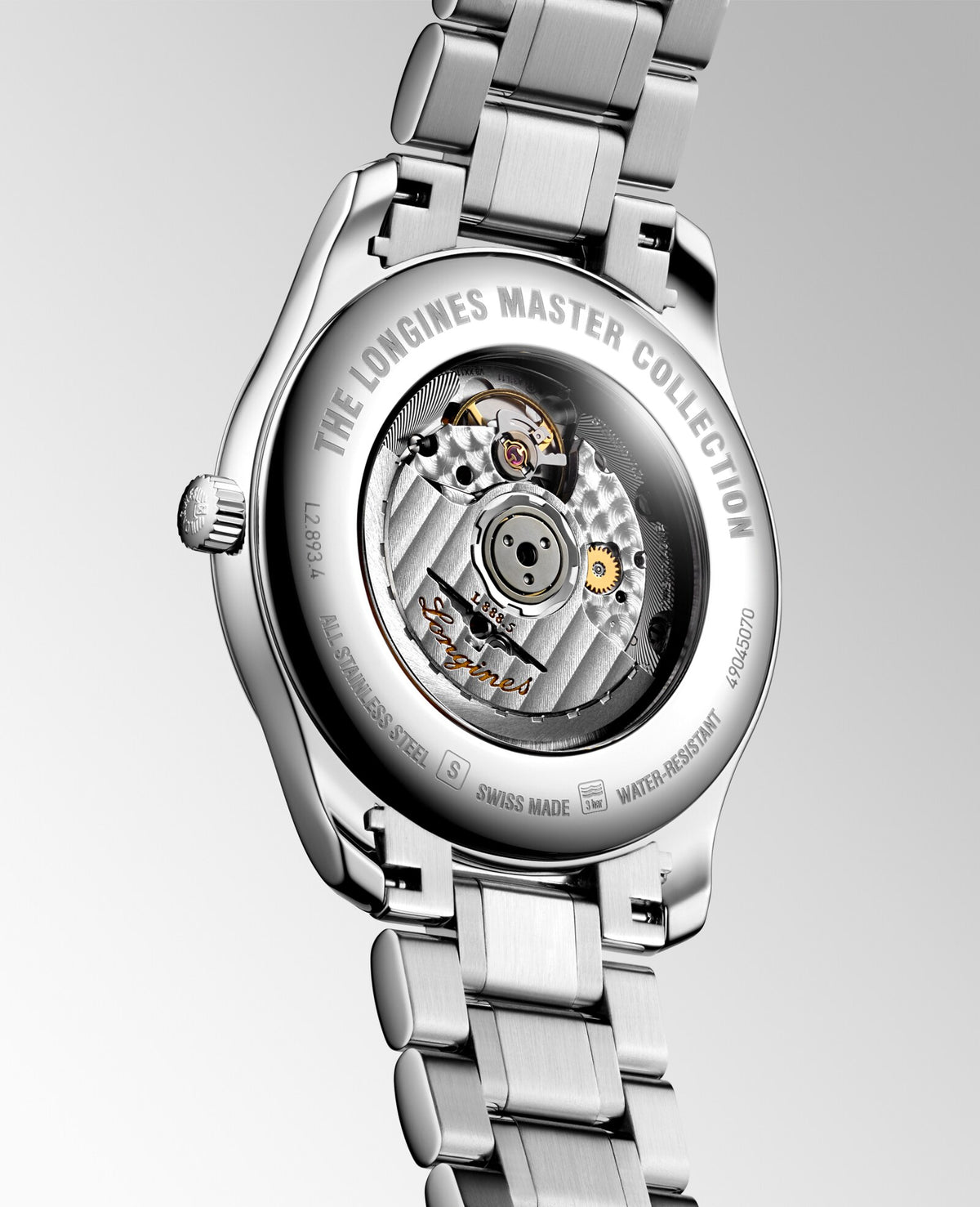 [SIMCHA-OFFICIAL-GALLERY:L2.893.4.78.6:05] Longines Master Collection 42.00mm Automatic Silver "barleycorn" Dial Stainless Steel Bracelet Watch — official gallery view 5