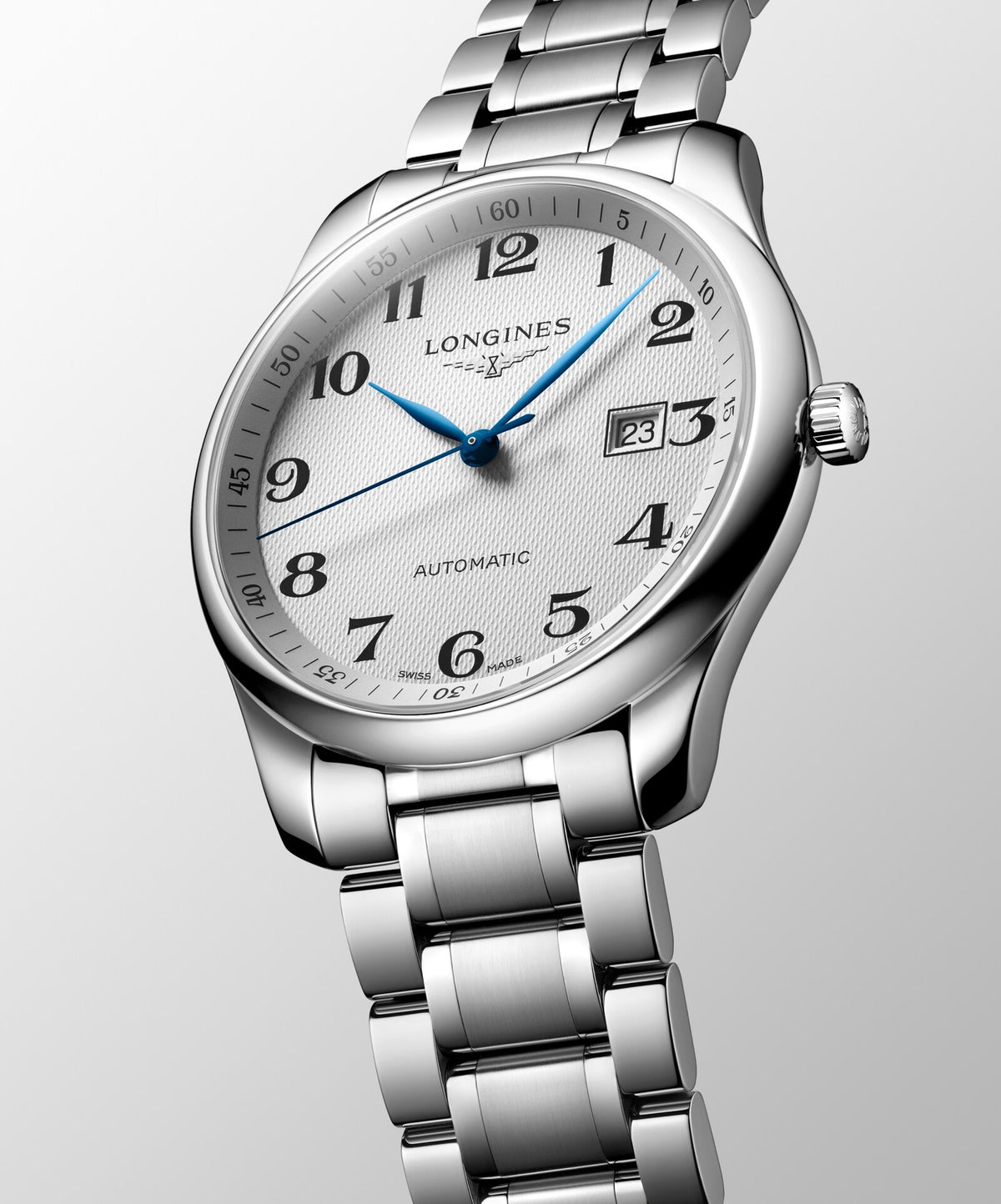 [SIMCHA-OFFICIAL-GALLERY:L2.893.4.78.6:04] Longines Master Collection 42.00mm Automatic Silver "barleycorn" Dial Stainless Steel Bracelet Watch — official gallery view 4