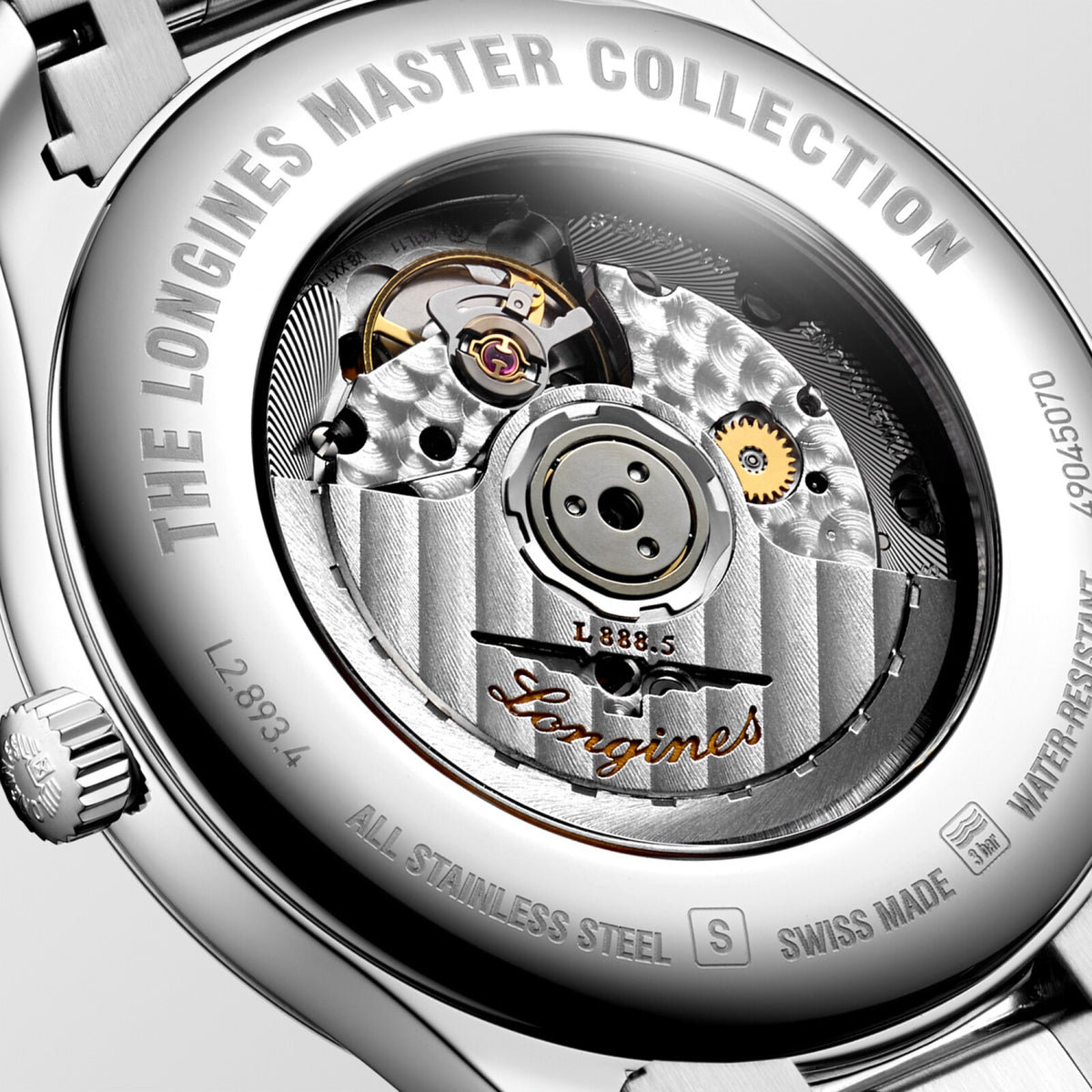 [SIMCHA-OFFICIAL-GALLERY:L2.893.4.78.6:03] Longines Master Collection 42.00mm Automatic Silver "barleycorn" Dial Stainless Steel Bracelet Watch — official gallery view 3