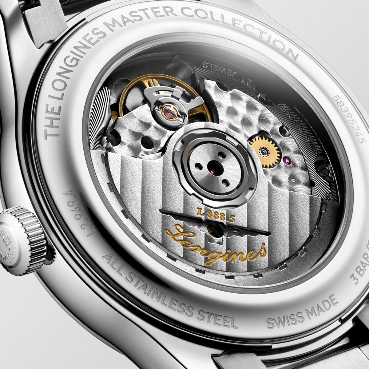 Longines Master Collection 39.00mm Automatic Silver "barleycorn" Dial Stainless Steel Bracelet Watch