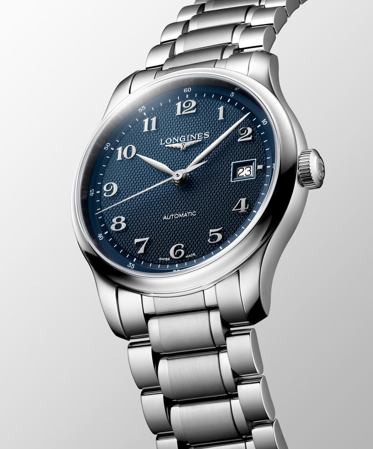 Longines Master Collection 39.00mm Automatic Blue "barleycorn" Dial Stainless Steel Bracelet Watch