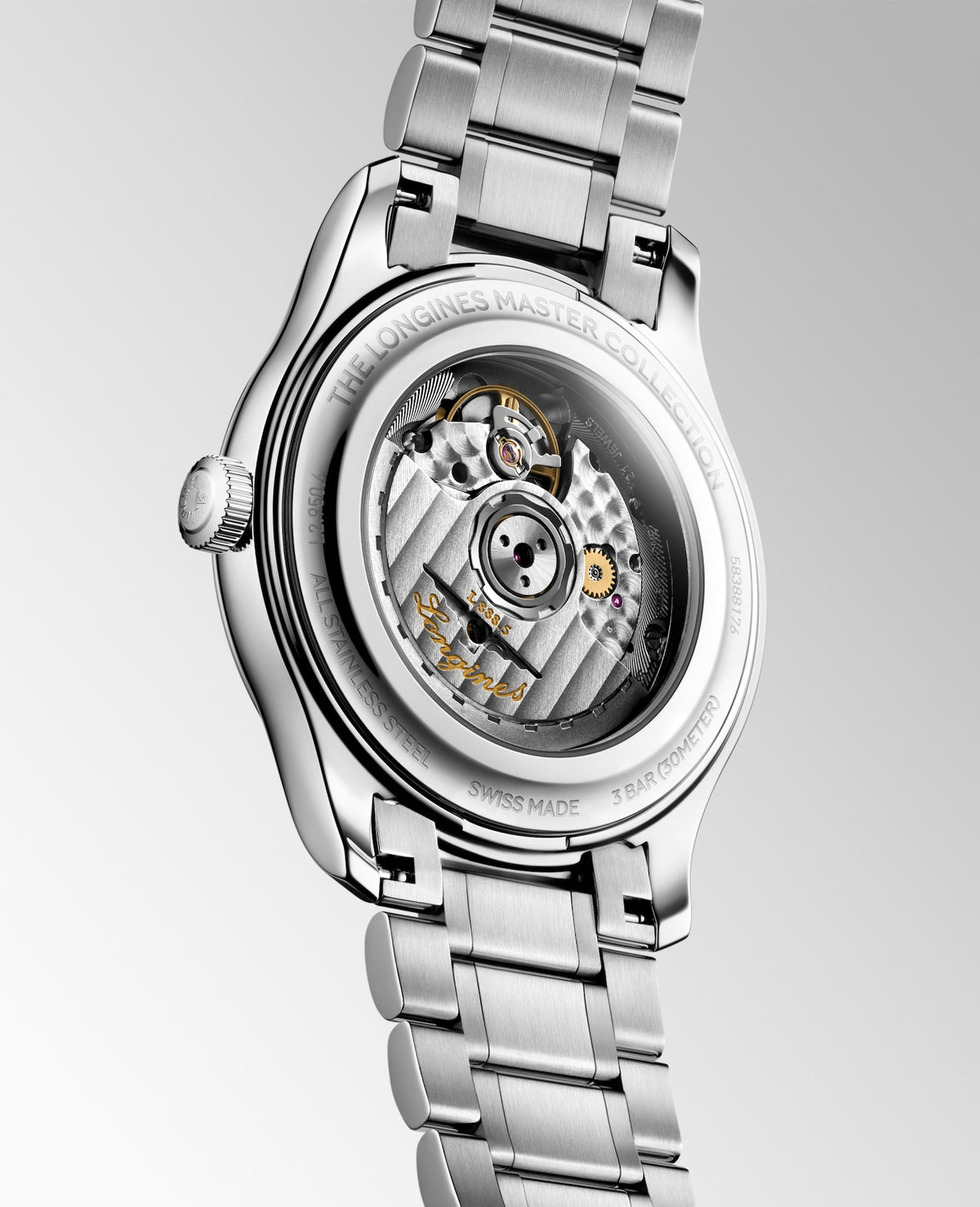 Longines Master Collection 41.00mm Automatic Silver "barleycorn" Dial Stainless Steel Bracelet Watch