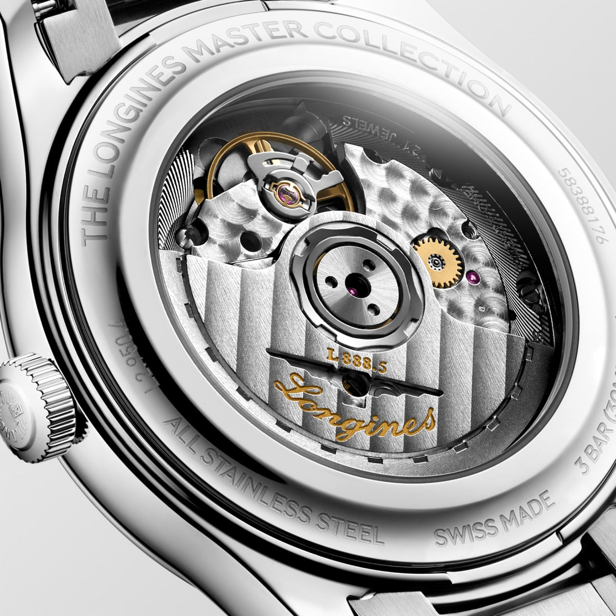Longines Master Collection 41.00mm Automatic Silver "barleycorn" Dial Stainless Steel Bracelet Watch