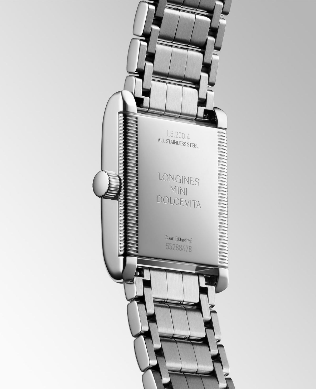 Longines Mini DolceVita 21.50 x 29.00mm Quartz Opaline Ivory Dial Stainless Steel Bracelet Watch