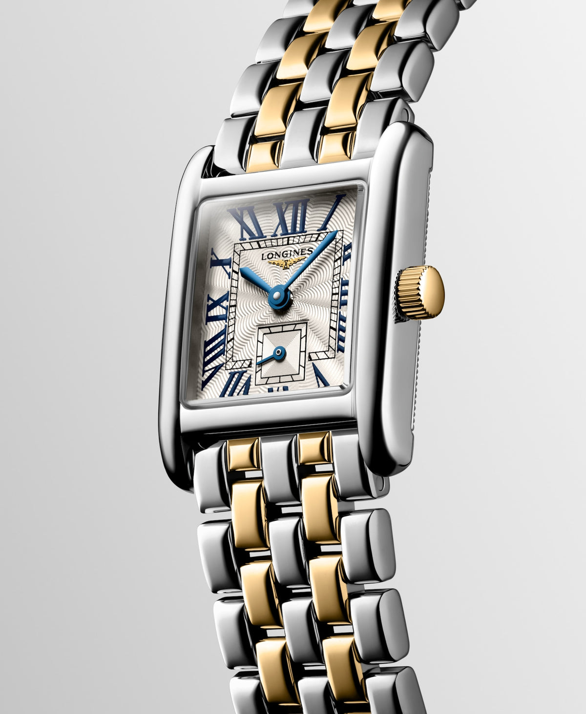 [SIMCHA-TOP500:LONGINES:L5.200.5.70.7:05] LONGINES MINI DOLCEVITA L5.200.5.70.7 Quartz, Stainless steel with 18 karat yellow gold crown, Silver "flinqué", Bracelet Watch - Watch face