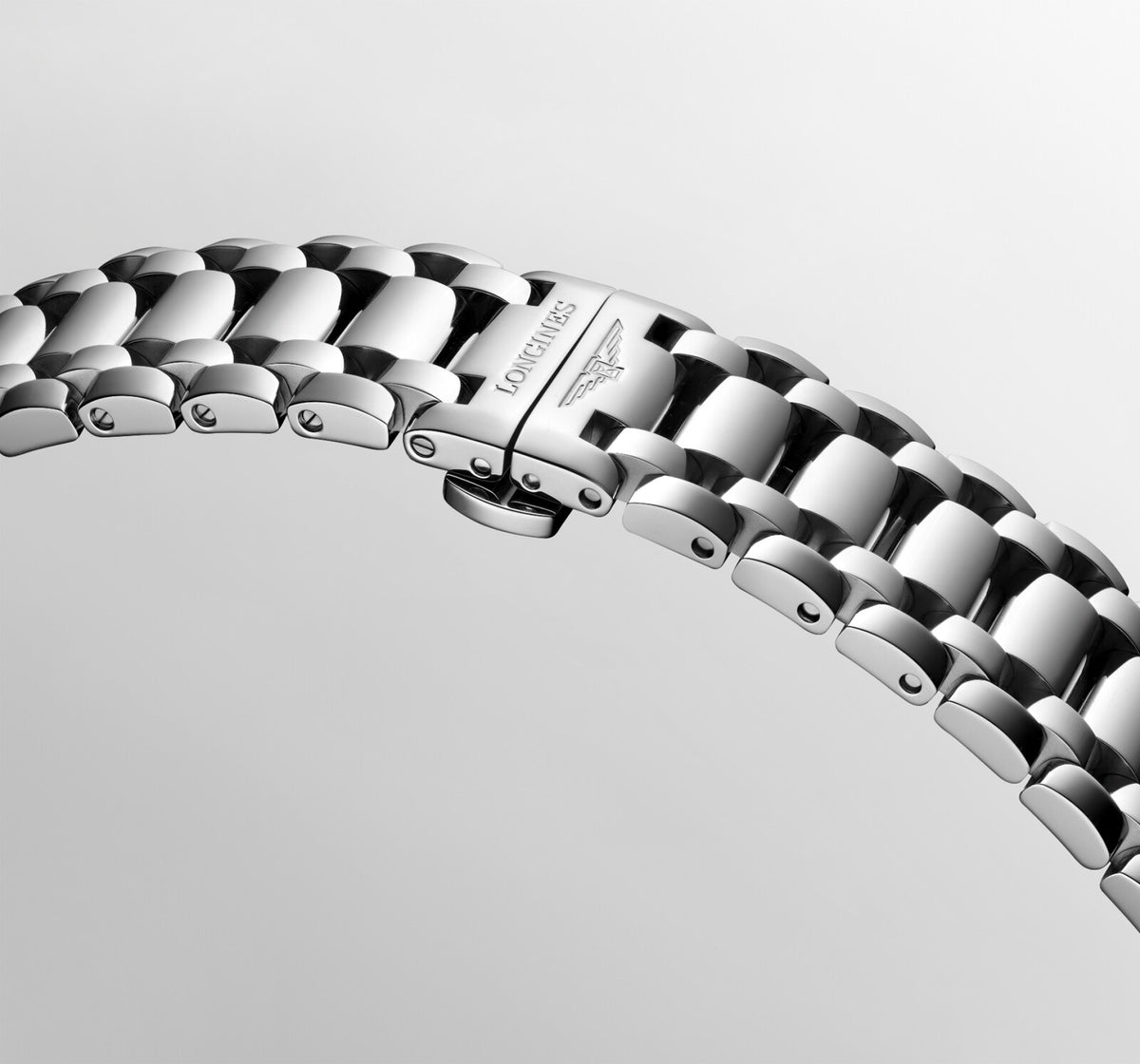 [SIMCHA-OFFICIAL-GALLERY:L8.142.4.97.6:06] Longines PrimaLuna 30.00mm Quartz Mint Blue sunray Dial Stainless Steel Bracelet Watch — official gallery view 6