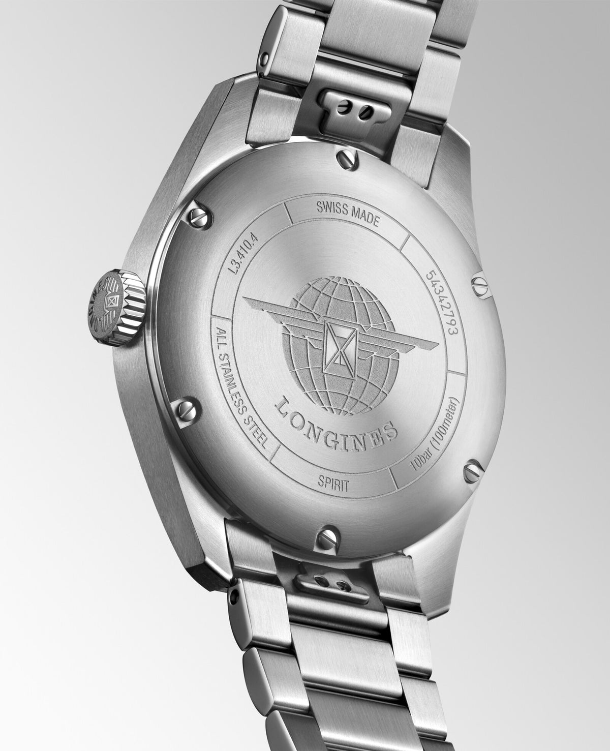 [SIMCHA-OFFICIAL-GALLERY:L3.410.4.63.6:05] Longines Spirit 37.00mm Automatic Sunray Ivory Dial Stainless Steel Bracelet Watch — official gallery view 5