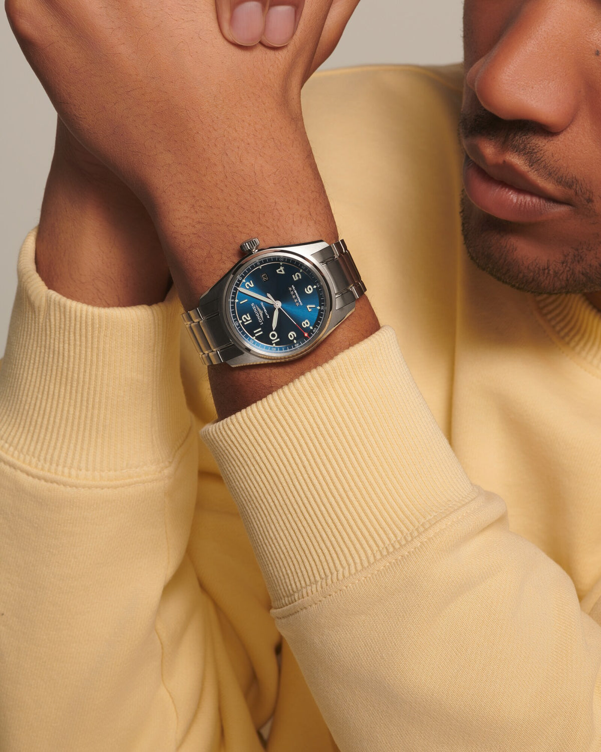 [SIMCHA-OFFICIAL-GALLERY:L3.810.4.93.6:05] Longines Spirit 40.00mm Automatic Sunray blue Dial Stainless Steel Bracelet Watch — official gallery view 5