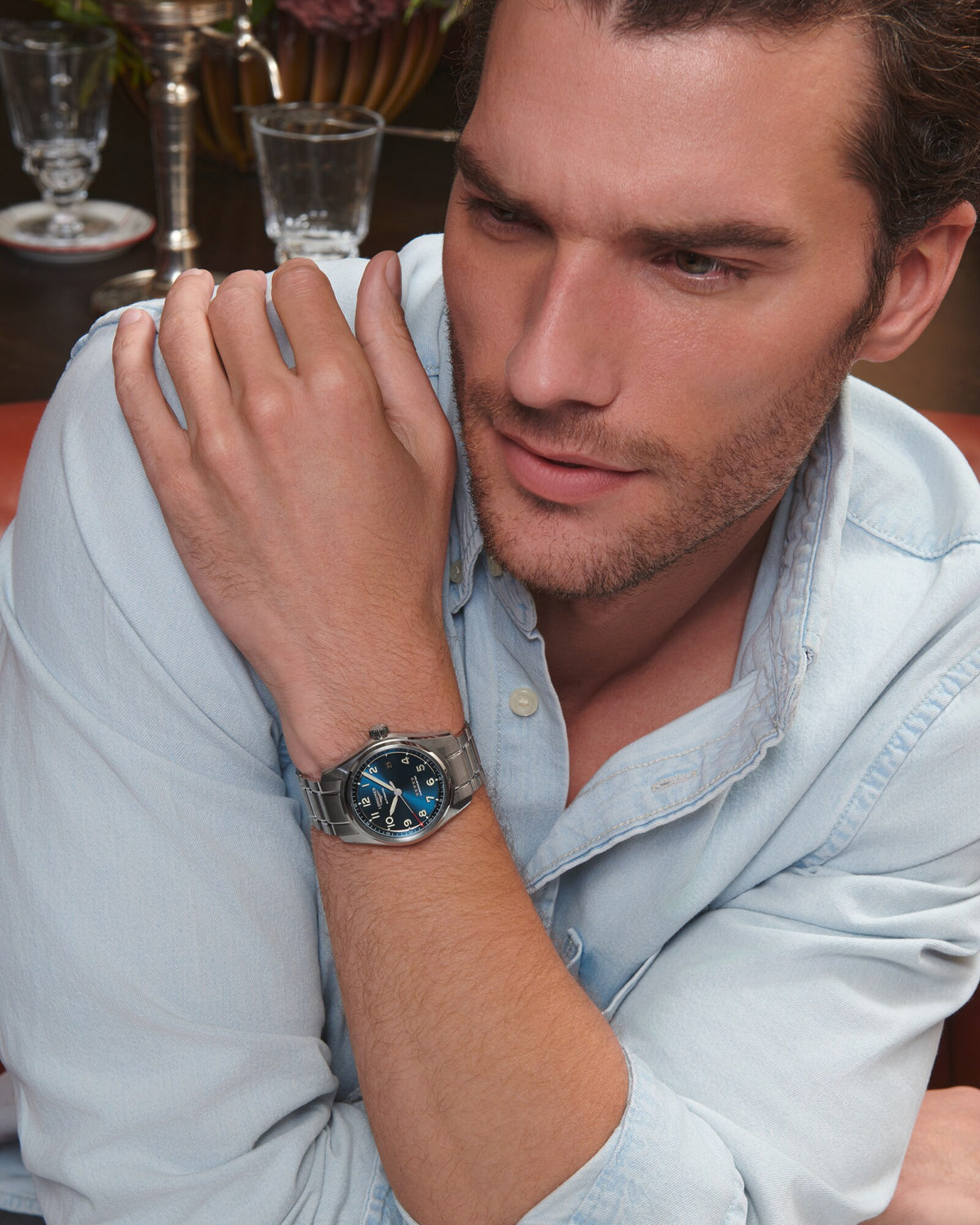 [SIMCHA-OFFICIAL-GALLERY:L3.810.4.93.6:07] Longines Spirit 40.00mm Automatic Sunray blue Dial Stainless Steel Bracelet Watch — official gallery view 7