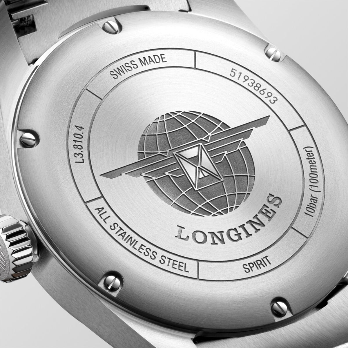 [SIMCHA-OFFICIAL-GALLERY:L3.810.4.93.6:02] Longines Spirit 40.00mm Automatic Sunray blue Dial Stainless Steel Bracelet Watch — official gallery view 2