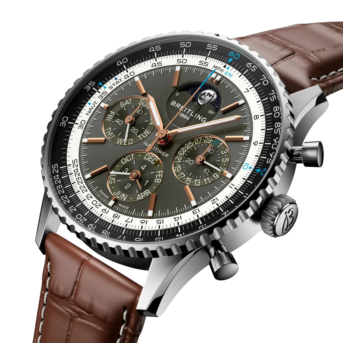 [SIMCHA-TOP500:BREITLING:PB1921251B1P1:02] Breitling Navitimer B19 Chronograph 43 Perpetual Calendar – PB1921251B1P1 official image