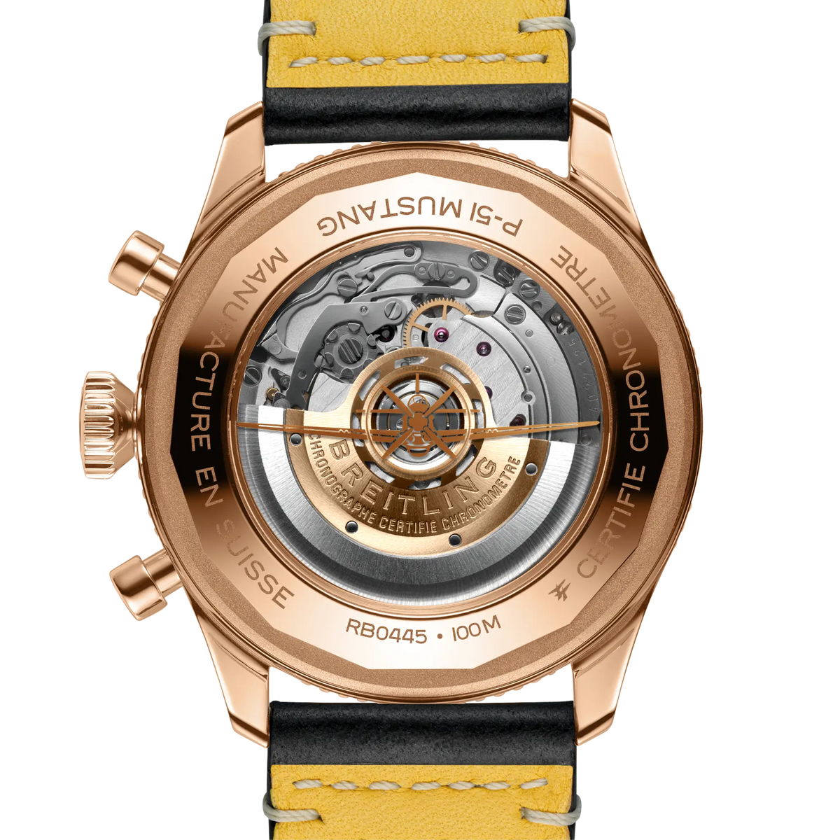 [SIMCHA-TOP500:BREITLING:RB04451A1B1X1:04] Breitling Classic AVI Super AVI B04 Chronograph GMT 46 P-51 Mustang – RB04451A1B1X1 official image
