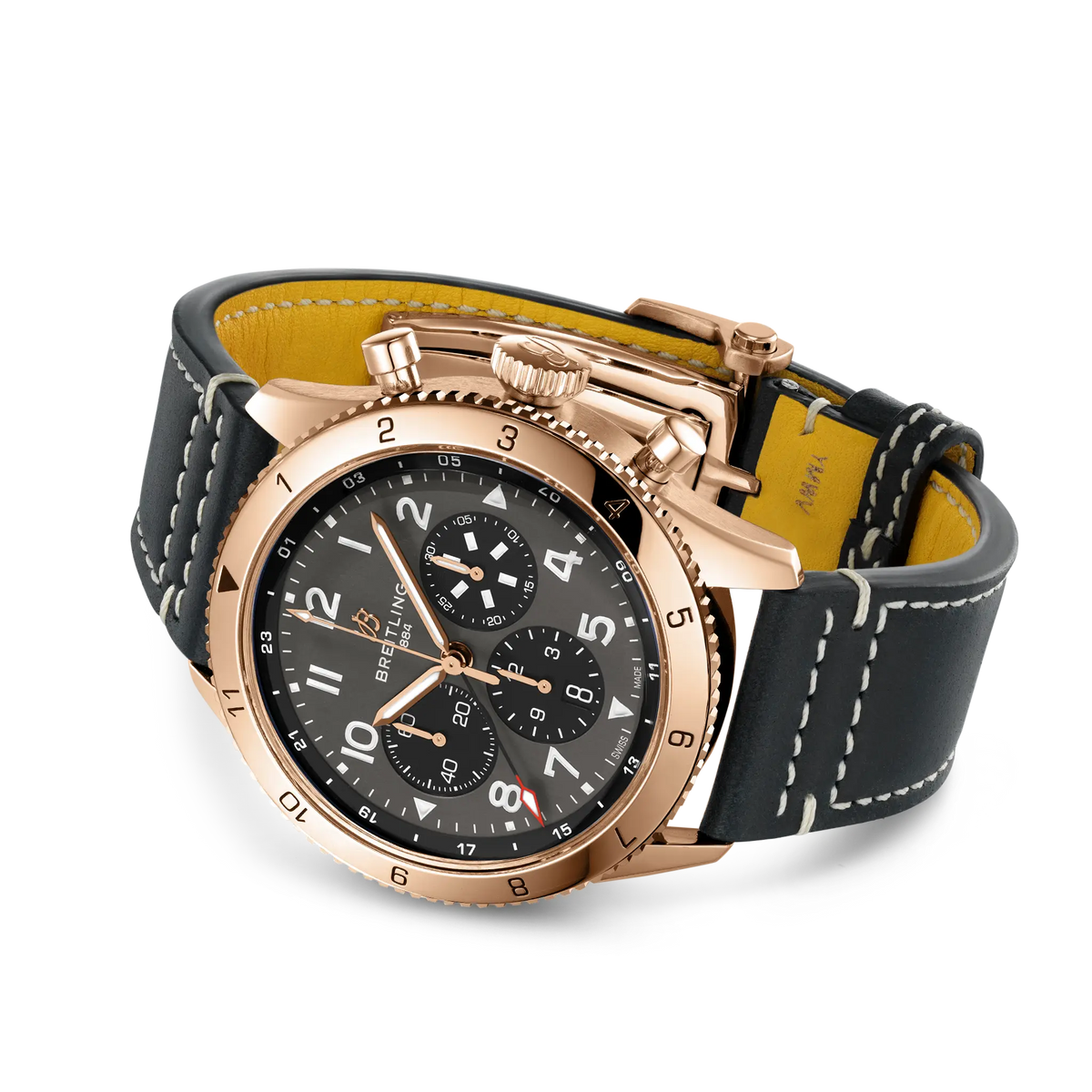 [SIMCHA-TOP500:BREITLING:RB04451A1B1X1:03] Breitling Classic AVI Super AVI B04 Chronograph GMT 46 P-51 Mustang – RB04451A1B1X1 official image