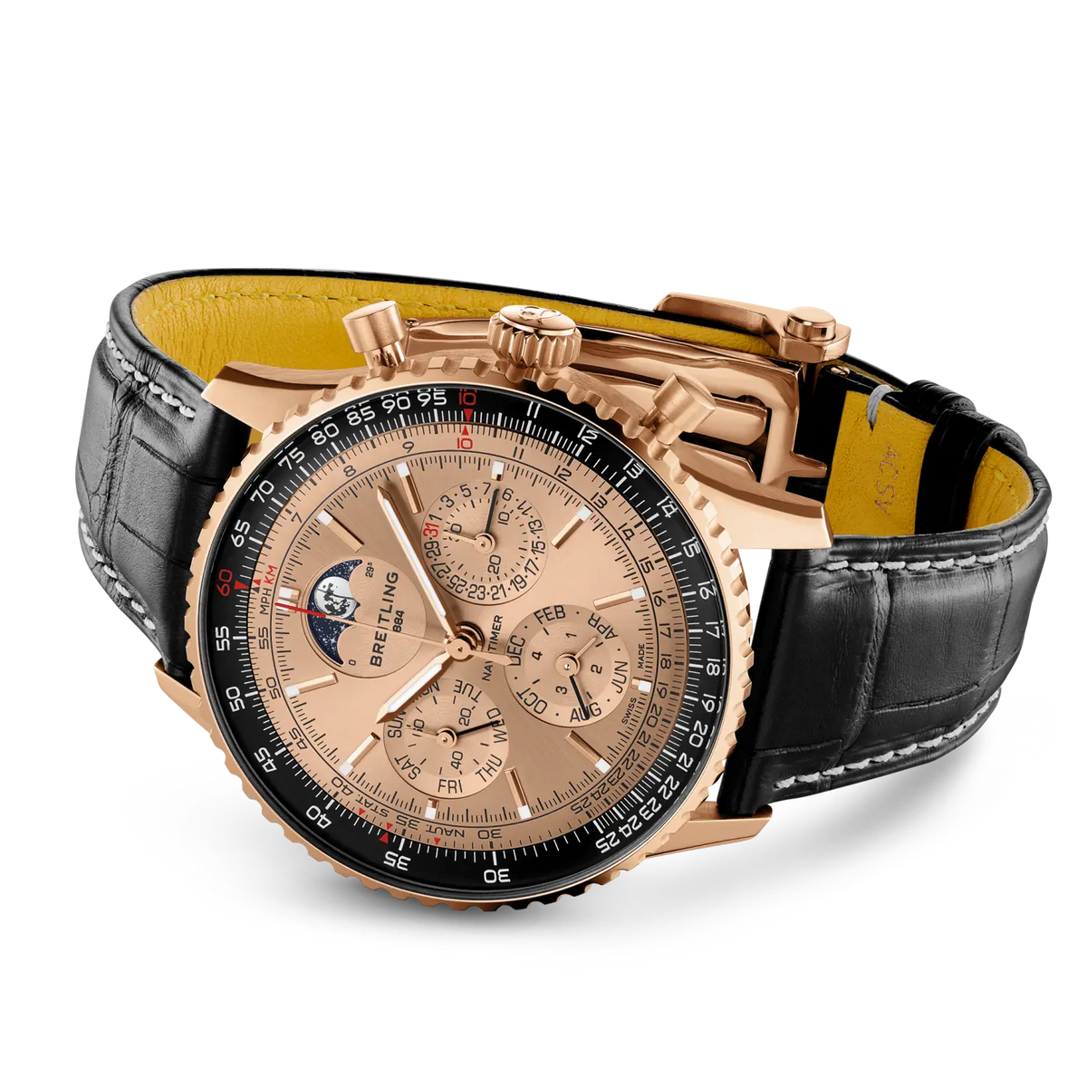 [SIMCHA-TOP500:BREITLING:RB19101A1H1P1:03] Breitling Navitimer B19 Chronograph 43 Perpetual Calendar 140th Anniversary – RB19101A1H1P1 official image