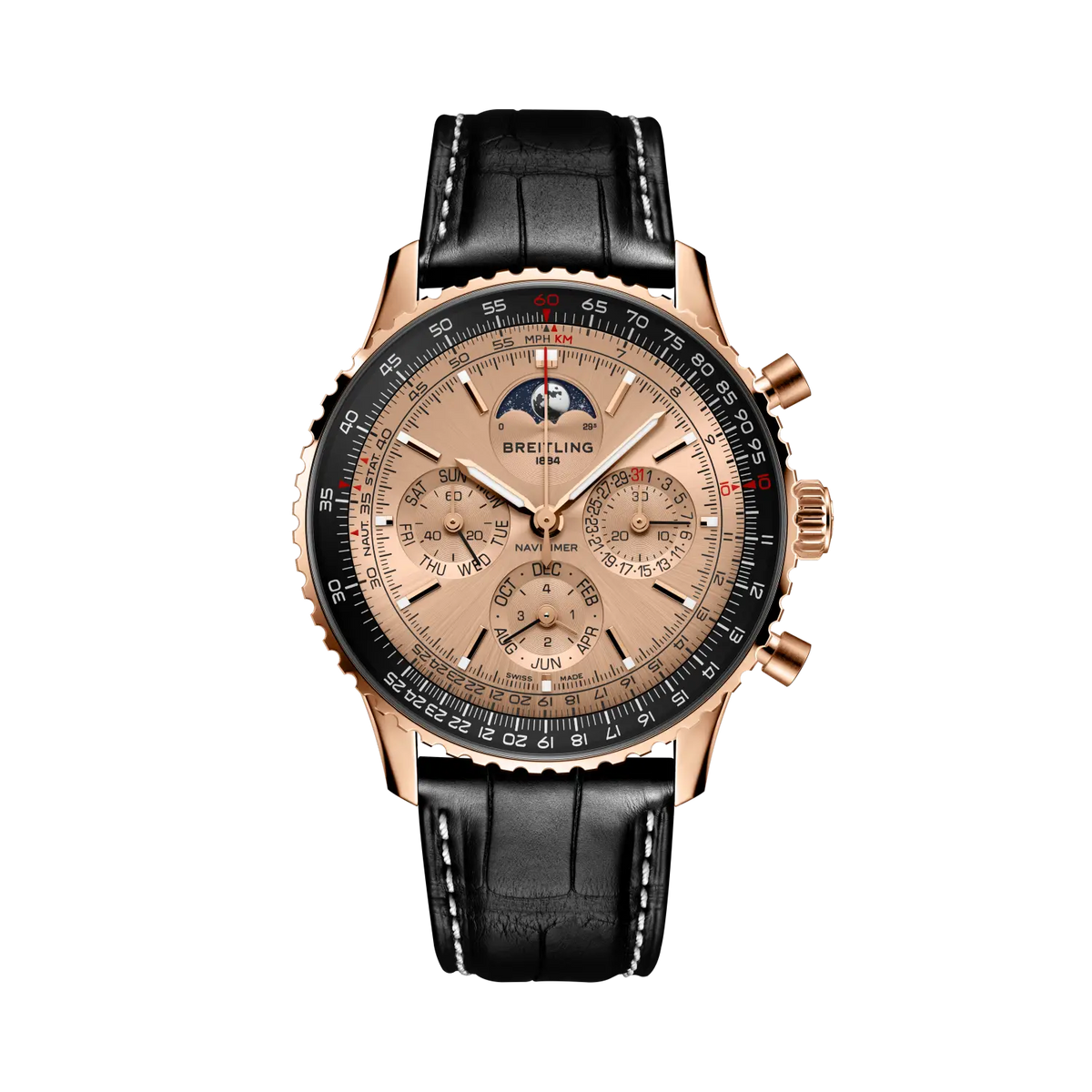 [SIMCHA-TOP500:BREITLING:RB19101A1H1P1:01] Breitling Navitimer B19 Chronograph 43 Perpetual Calendar 140th Anniversary – RB19101A1H1P1 official image