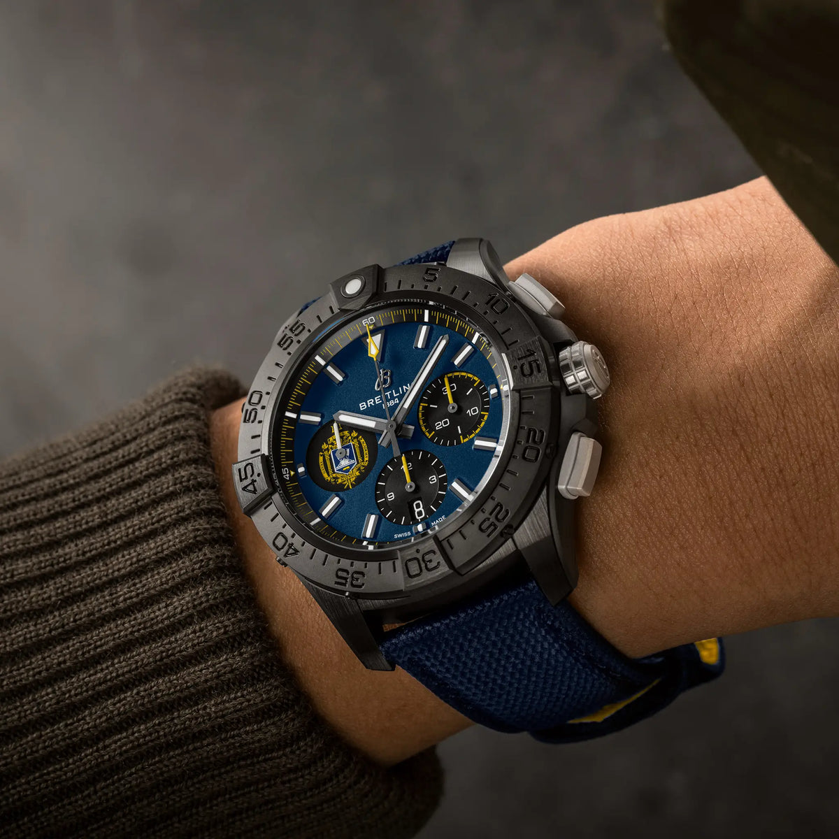 [SIMCHA-TOP500:BREITLING:SB01474A1C1X1:05] Breitling Avenger B01 Chronograph 44 Night Mission US Naval Academy – SB01474A1C1X1 official image