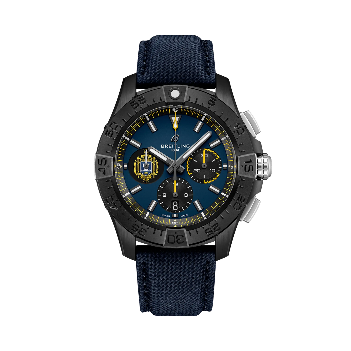 [SIMCHA-TOP500:BREITLING:SB01474A1C1X1:01] Breitling Avenger B01 Chronograph 44 Night Mission US Naval Academy – SB01474A1C1X1 official image
