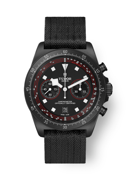 [SIMCHA-TOP500:TUDOR:M25827KN-0001:02] Pelagos FXD Chrono Manufacture Calibre MT5813 43mm black carbon composite case Black fabric strap