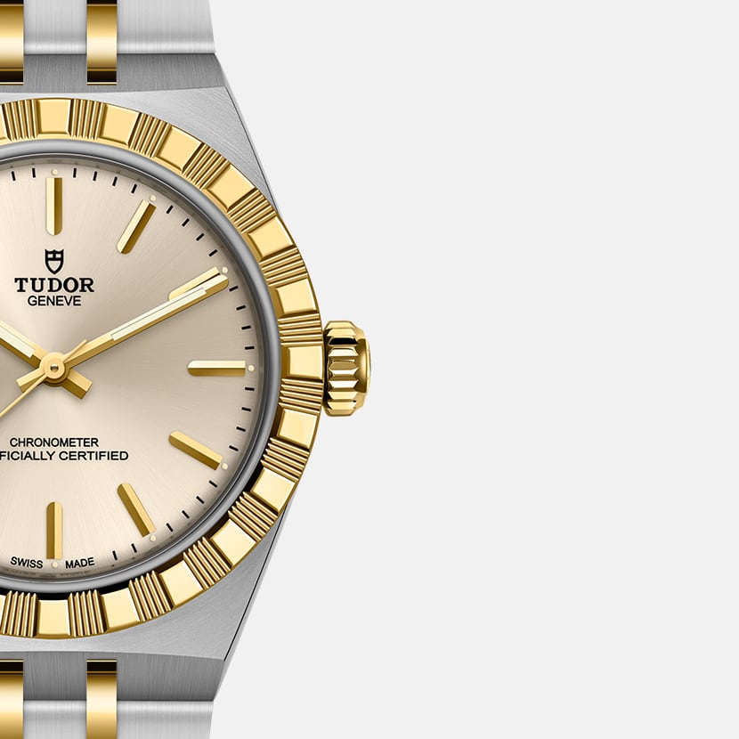 [SIMCHA-TOP500:TUDOR:M2830A1A3-0003:07] TUDOR Royal Manufacture Calibre MT5201 30mm steel and yellow gold case Steel and yellow gold bracelet