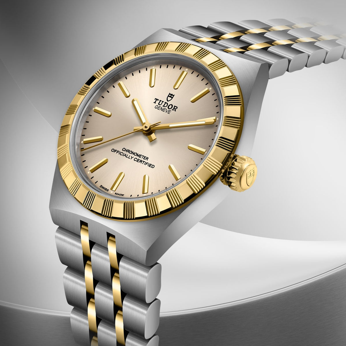 [SIMCHA-TOP500:TUDOR:M2830A1A3-0003:06] TUDOR Royal Manufacture Calibre MT5201 30mm steel and yellow gold case Steel and yellow gold bracelet